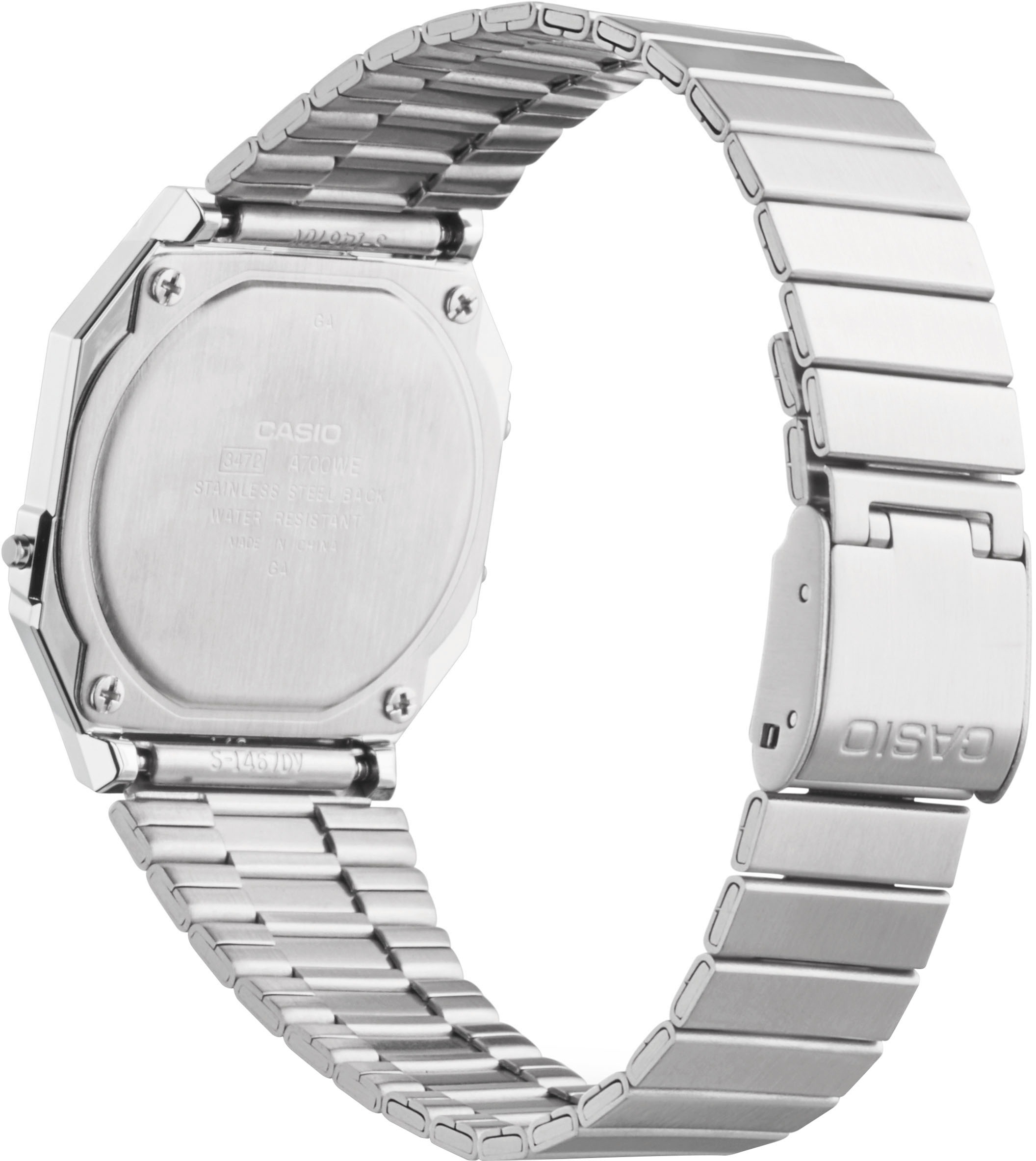 CASIO VINTAGE Chronograph, Quarzuhr, Armbanduhr,Damenuhr,Herrenuhr,Digitaluhr, Edelstahlarmband