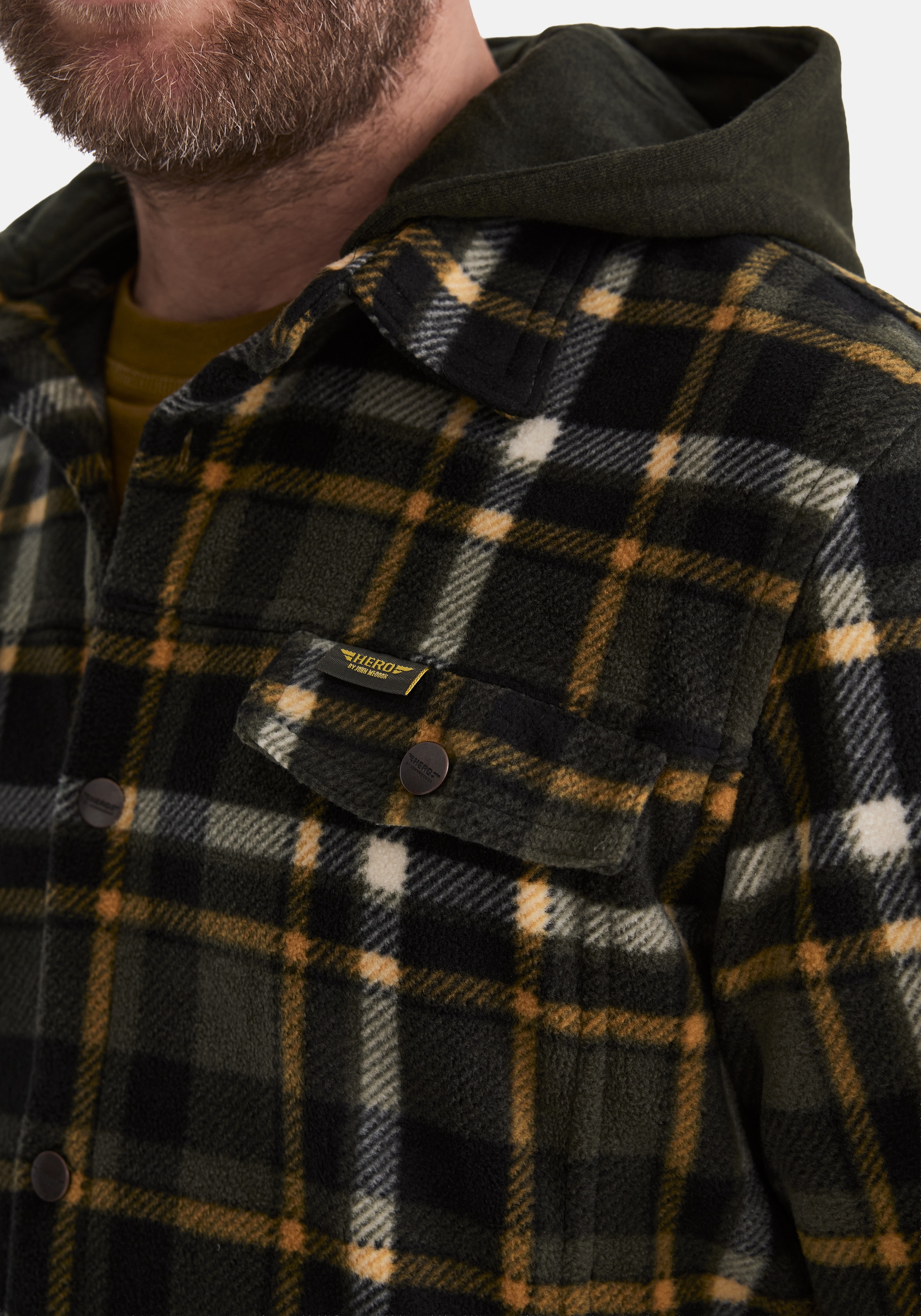 HERO by John Medoox Kapuzenhemd »HUNTER Workwear Arbeitshemd mit Kapuze« Arbeitshemd mit Kapuze Funktionsqualität für Herren