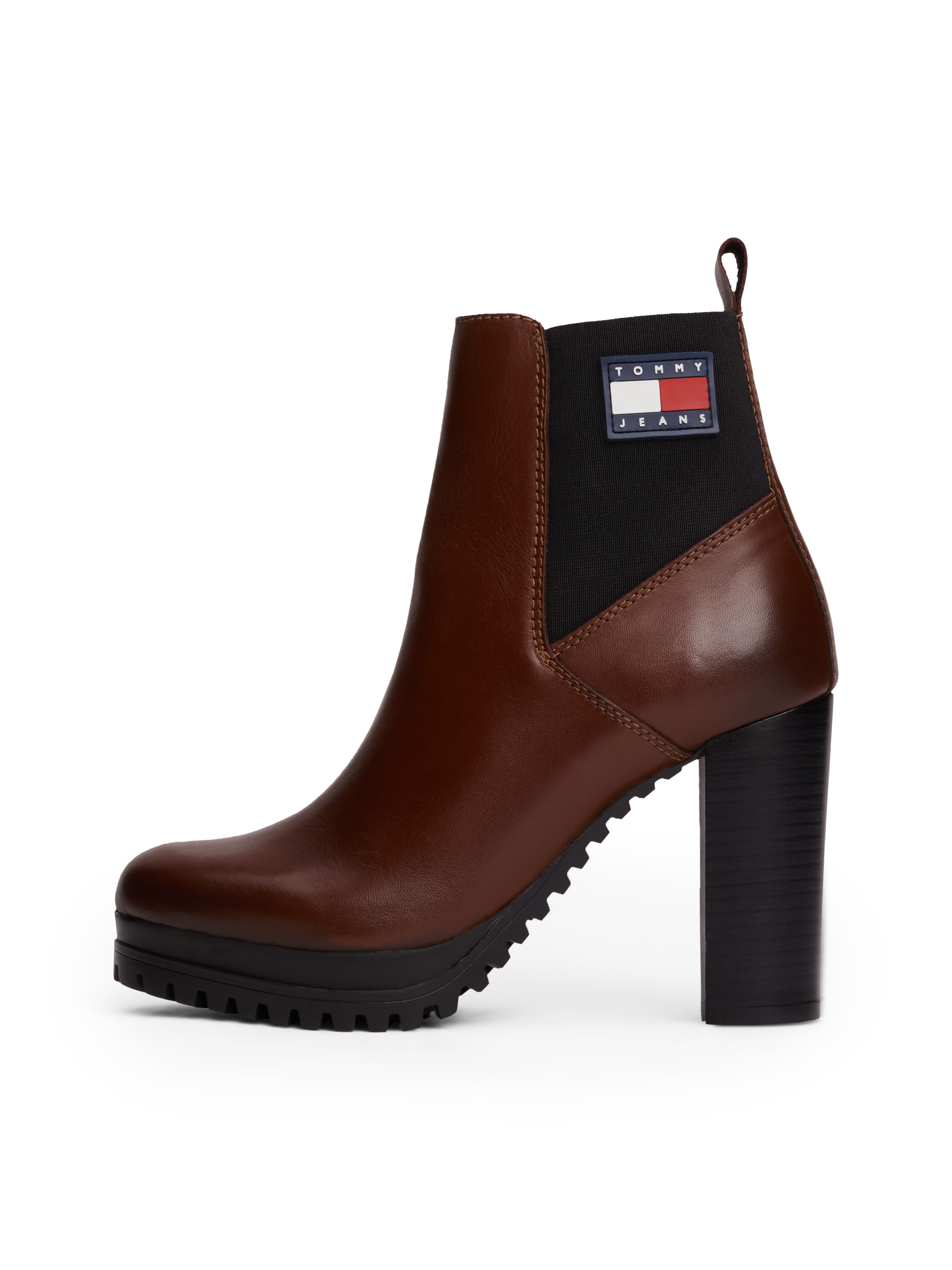 Tommy Jeans High-Heel-Stiefelette »TJW NEW ESS HIGH HEEL BOOT«, Blockabsatz, Partymode, Ankleboots in schmaler Form