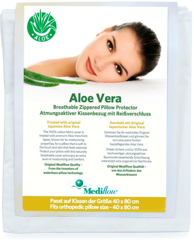 Mediflow Wasserkissen »Mediflow Aloe Vera Kombipack - Kissen+Bezug 5223 40x80cm«, (2 tlg.)