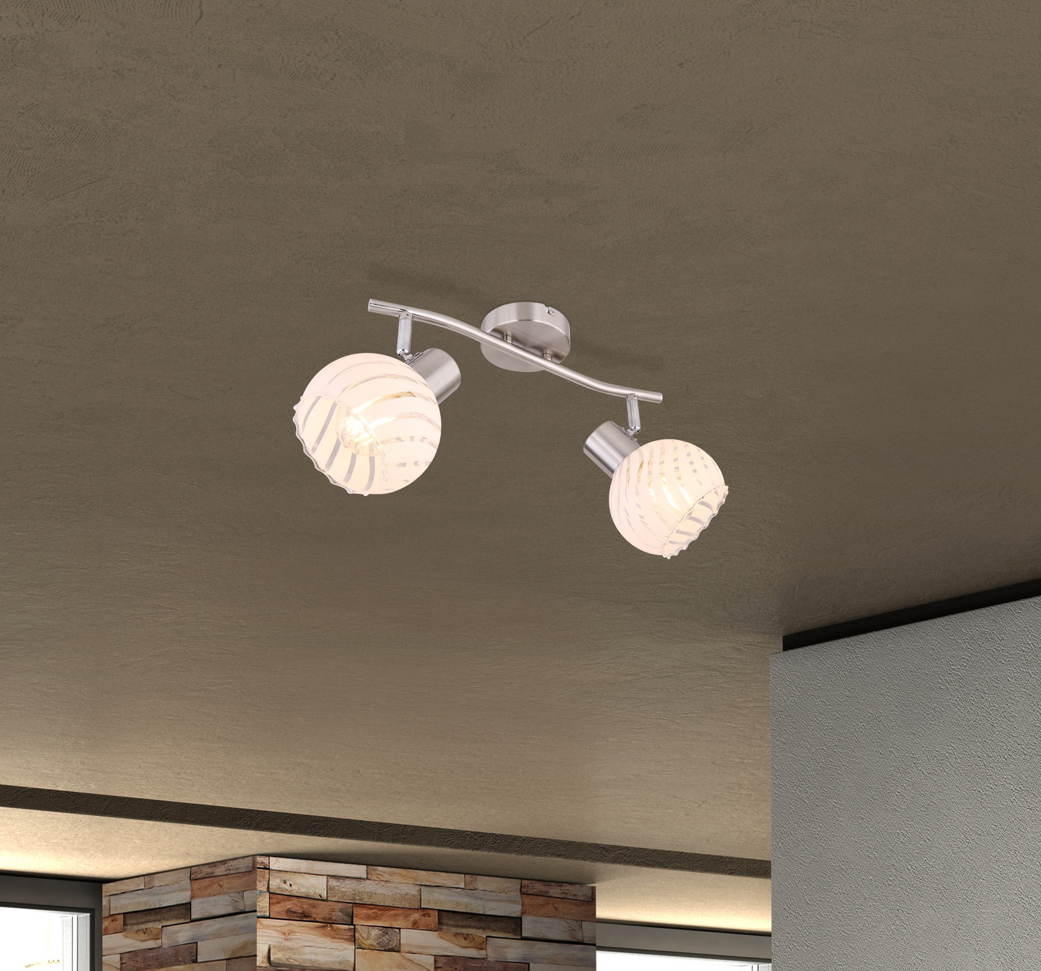 GLOBO LIGHTING Deckenstrahler »WILLY« E27 1 Stk. Deckenstrahler/Glas klar/F günstig online kaufen