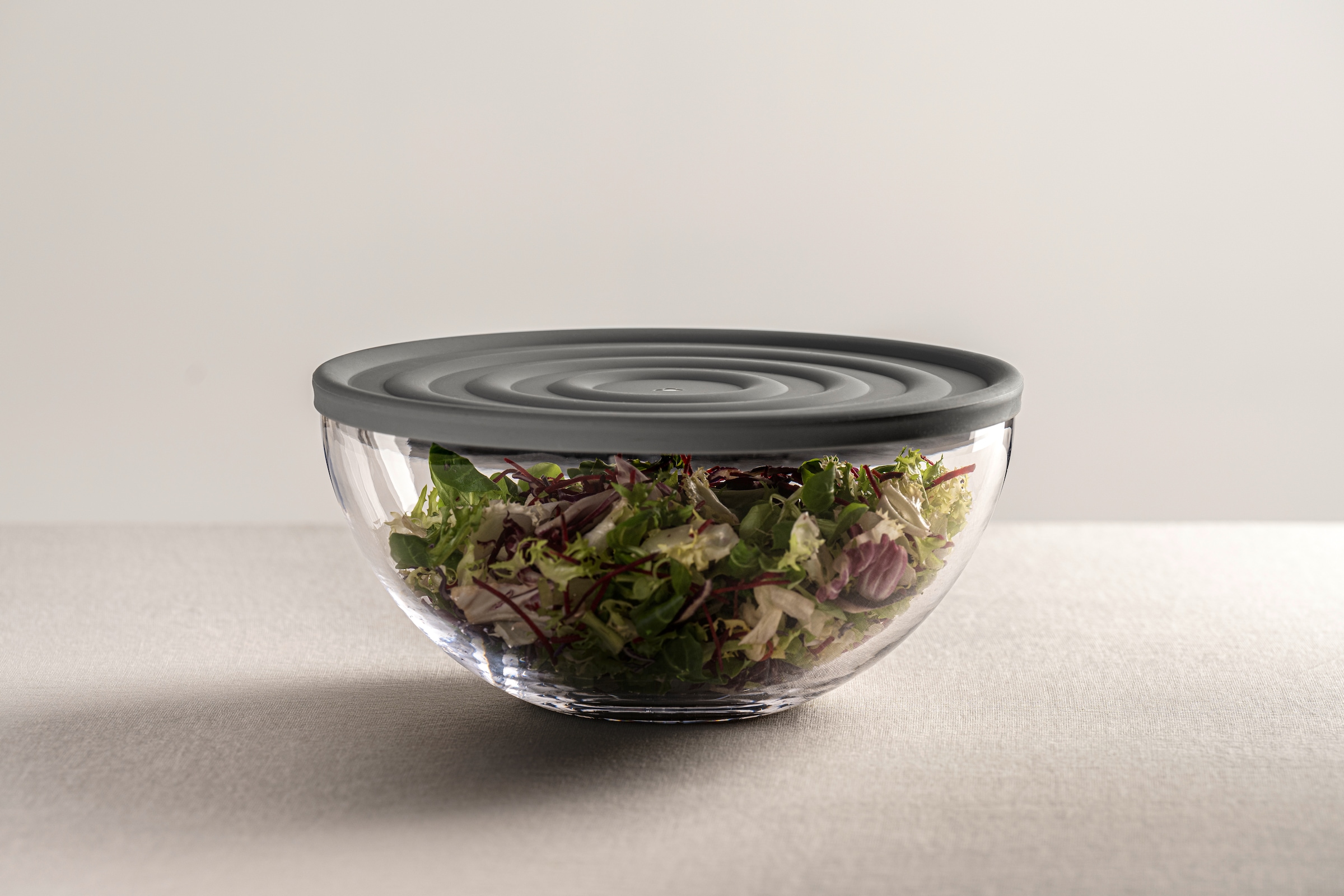 LEONARDO Schale »CUCINA, Ø 28 cm, 1 Schüssel mit Silikondeckel«, 2 tlg., aus Glas, spülmaschinengeeignet