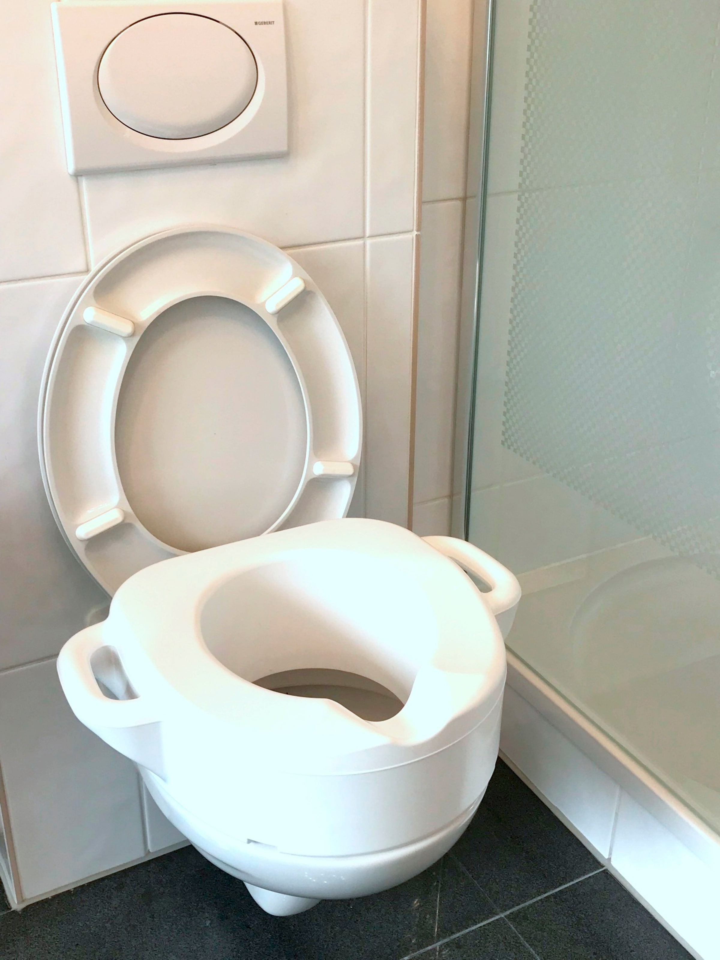 Bischof WC-Sitz »Toiletten-Aufsatz«, SItzerhöhung mit Griffen