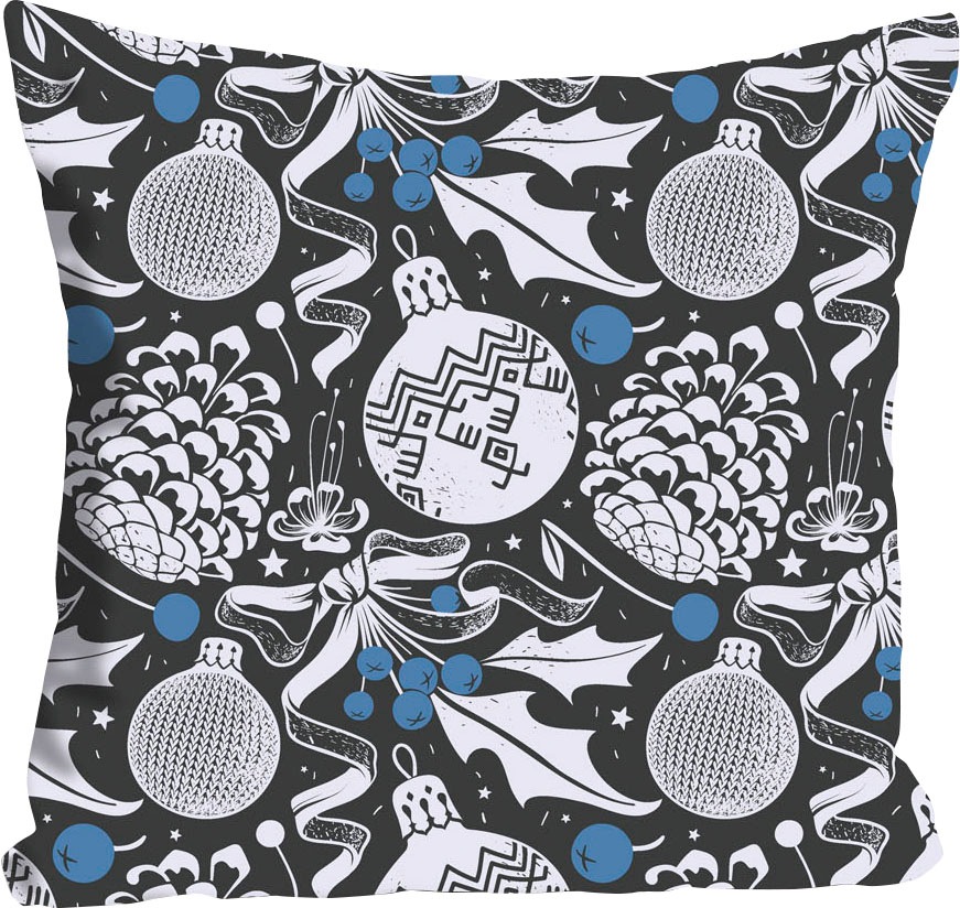 queence Dekokissen "Justus" mit Weihnachtsbaum-Deko günstig online kaufen