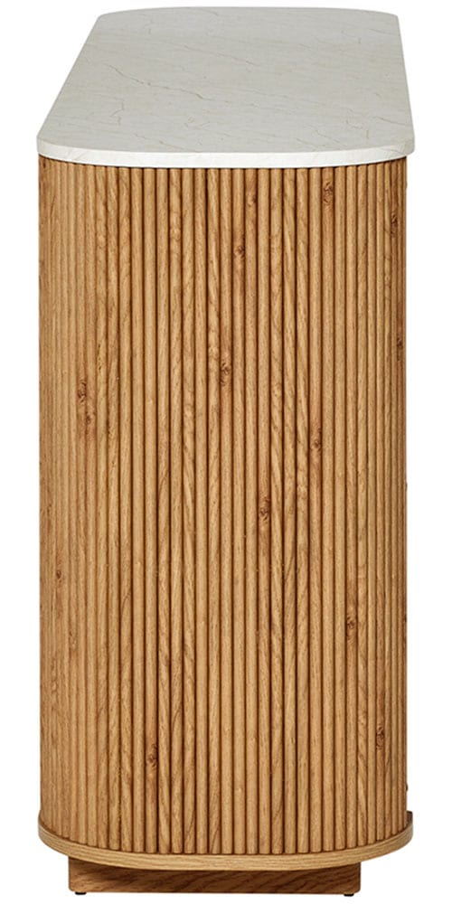 Jahnke Sideboard »GROOVE SB 160«, (1 St.), Sideboard, abgerundet, Marmor-Look, Breite ca. 159,5 cm
