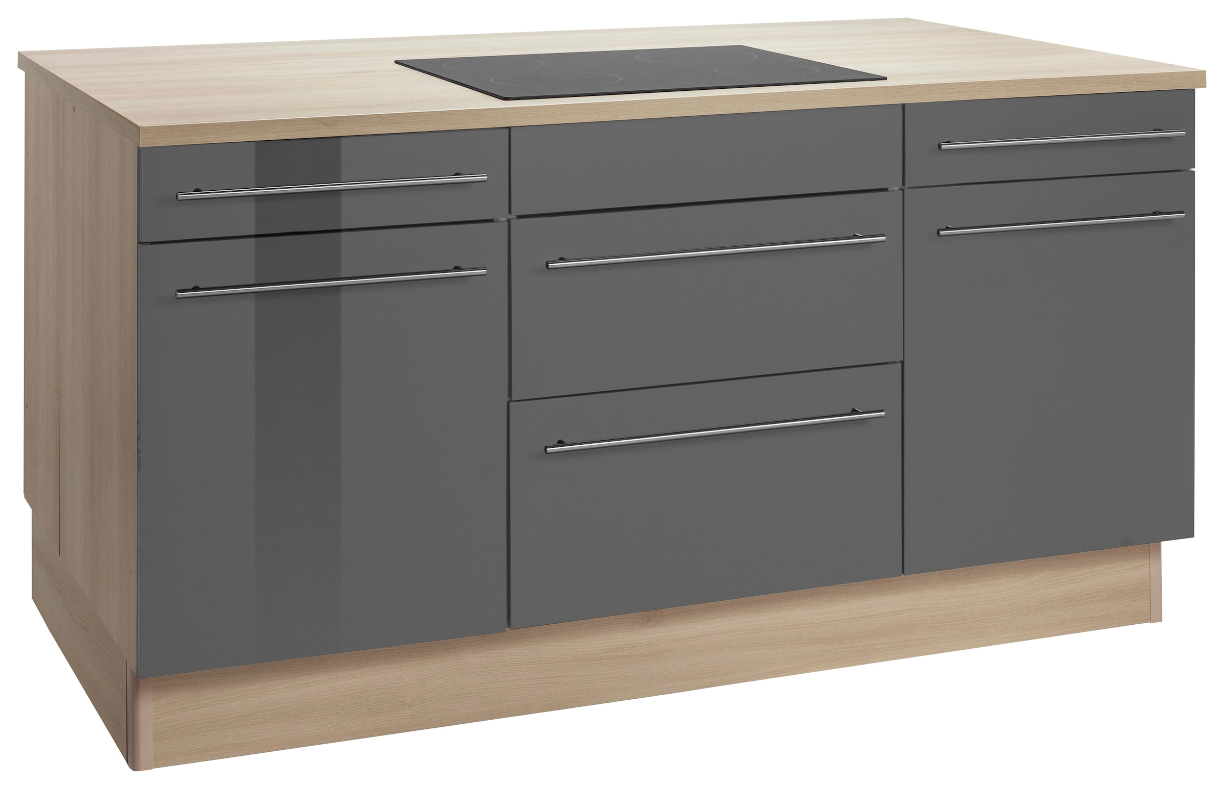 OPTIFIT Kochinsel »Bern«, mit E-Geräten, Stellbreite 160 x 95 cm, höhenverstellbare Stellfüße