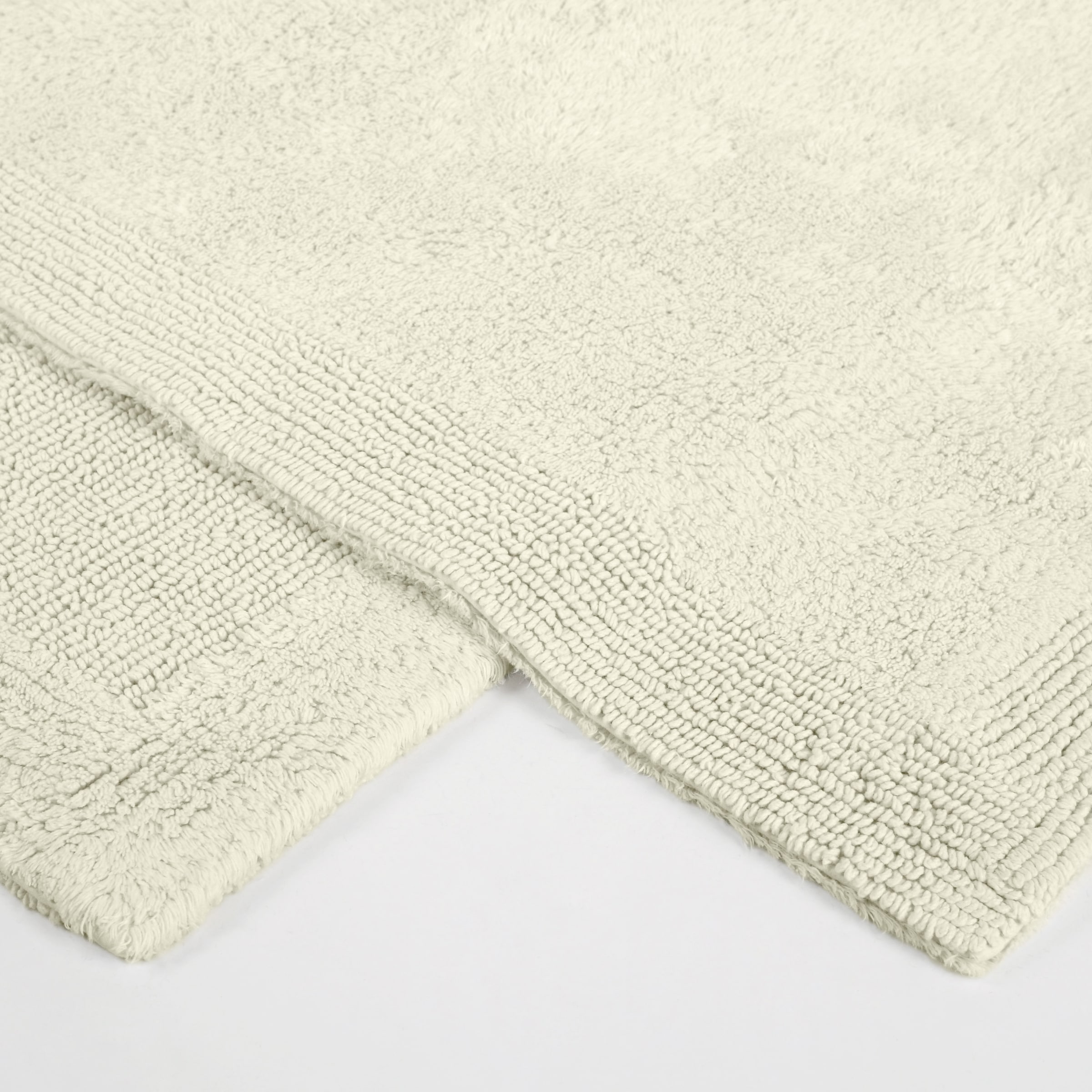 my home Badematte »Kapra, Badvorleger, Badezimmer Teppich«, beidseitig nutzbar-fußbodenheizungsgeeignet-strapazierfähig, mit Bordüre, Badteppich, Badematte, Baumwolle