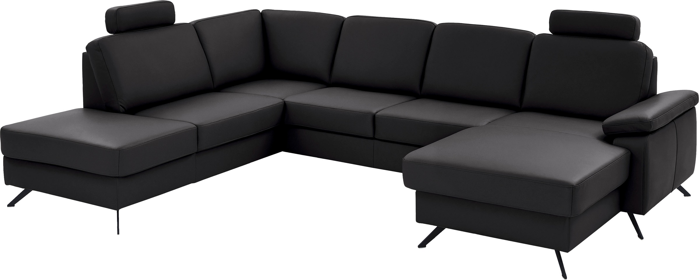 Die PlanBar Wohnlandschaft "PN-EM15047 U-Form, mit Kopfstützen", Echtleder, günstig online kaufen