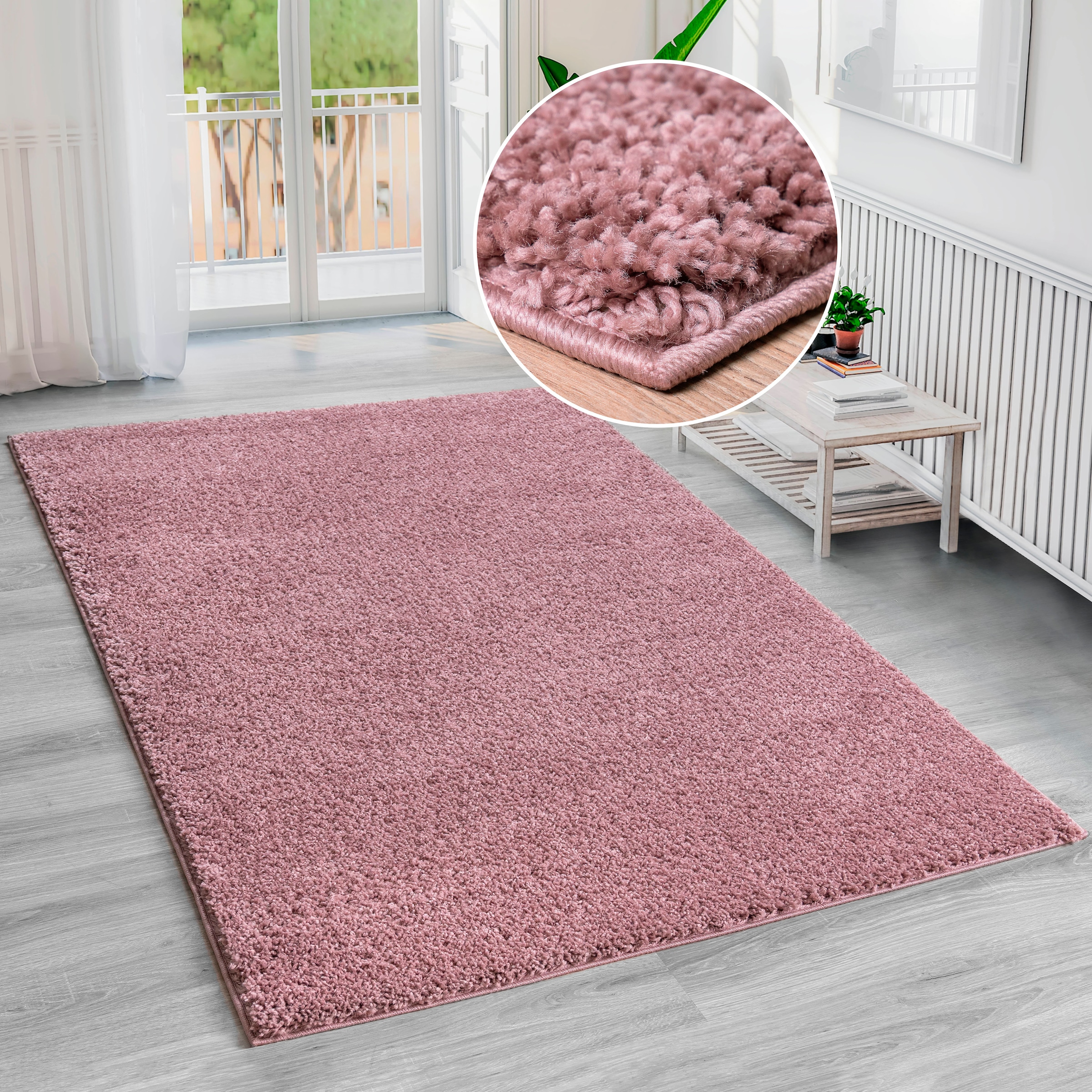 Bruno Banani Hochflor-Teppich »Shaggy Soft« rechteckig 30 mm Höhe gewebt, U günstig online kaufen