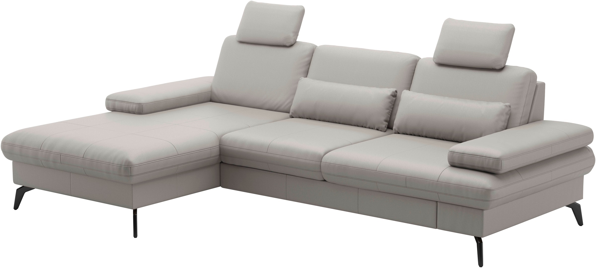 sit&more Ecksofa »Morris L-Form, inkl. Sitztiefenverstellung«, wahlweise mit Armteilverstellung, Bettfunktion & Bettkasten