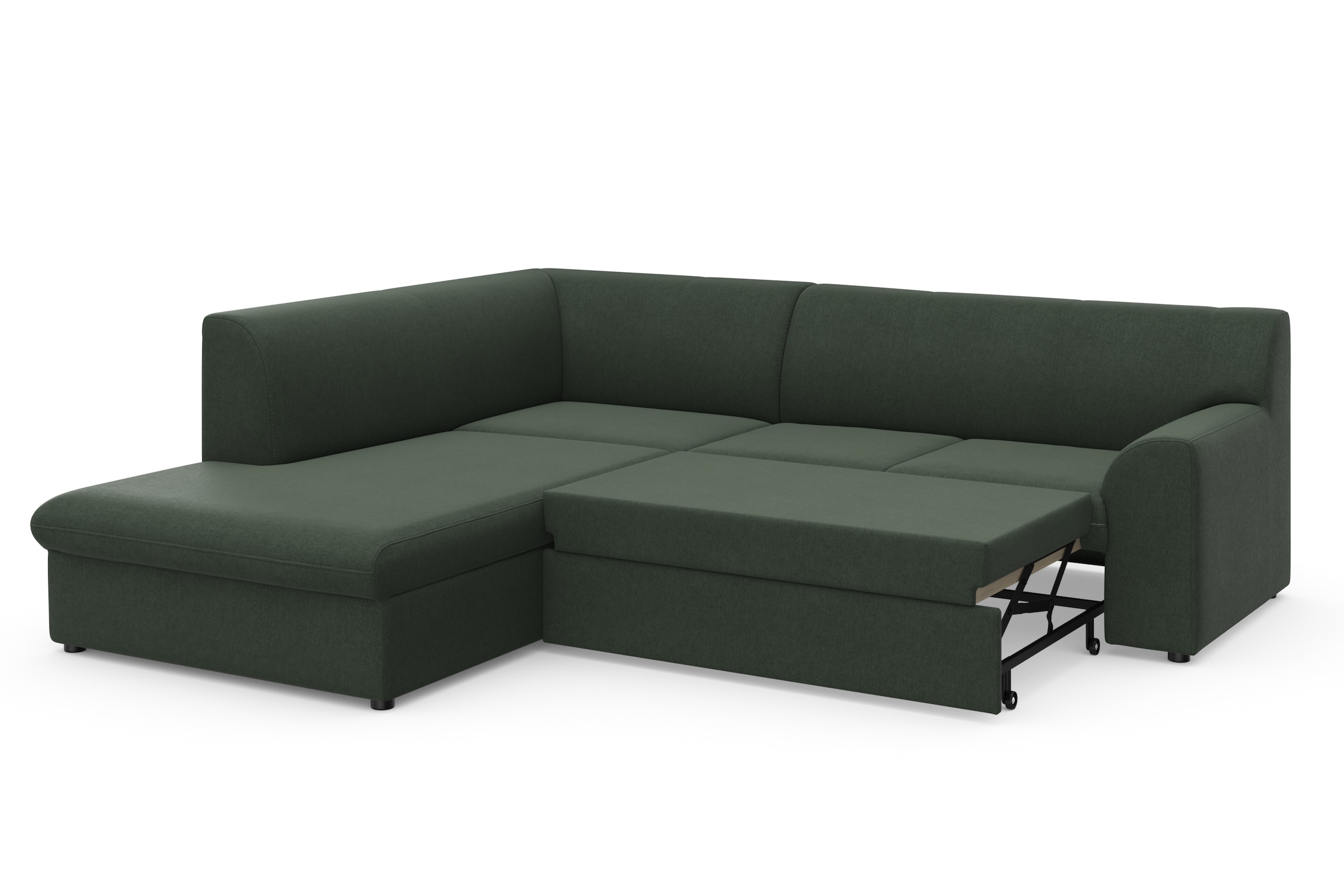 DOMO collection Ecksofa »Topper zeitlos elegant, kompakte Stellmaße, OTTOs Choice, L-Form«, mit Ottomane, wahlweise mit Schlaffunktion