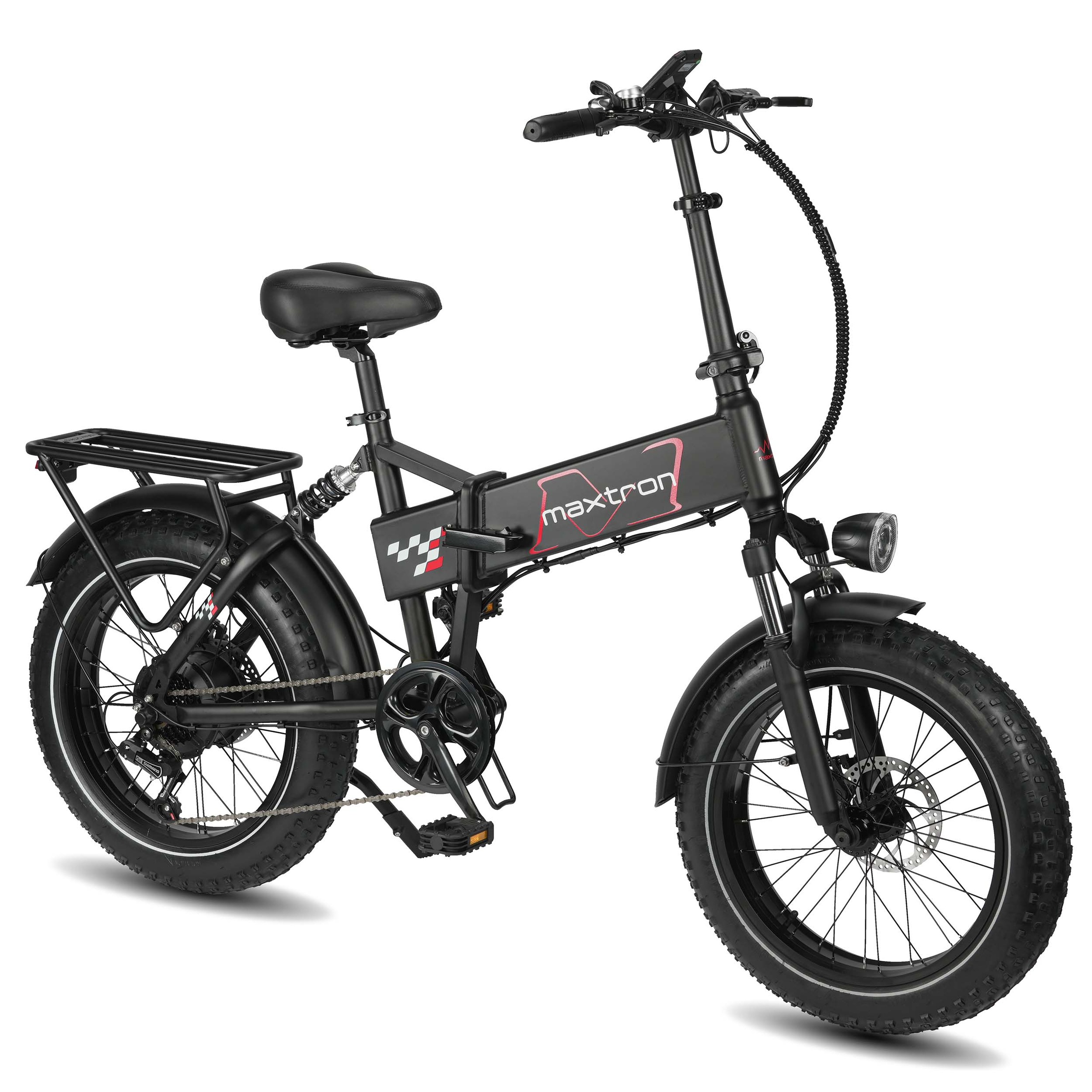 Maxtron »Maxtron Polaris 20-Zoll Elektro-Fatbike« 7 Gang Shimano Kettenschaltung Heckmotor 250 W Packung,  mit 60 Nm Power – perfekt für City-Pendler