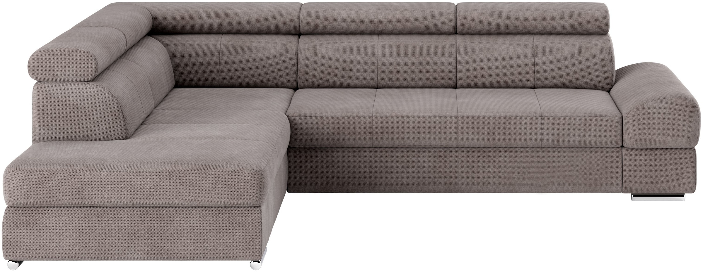 sit&more Ecksofa »Broadway L-Form«, mit verstellbaren Kopfteilen, wahlweise mit Bettfunktion
