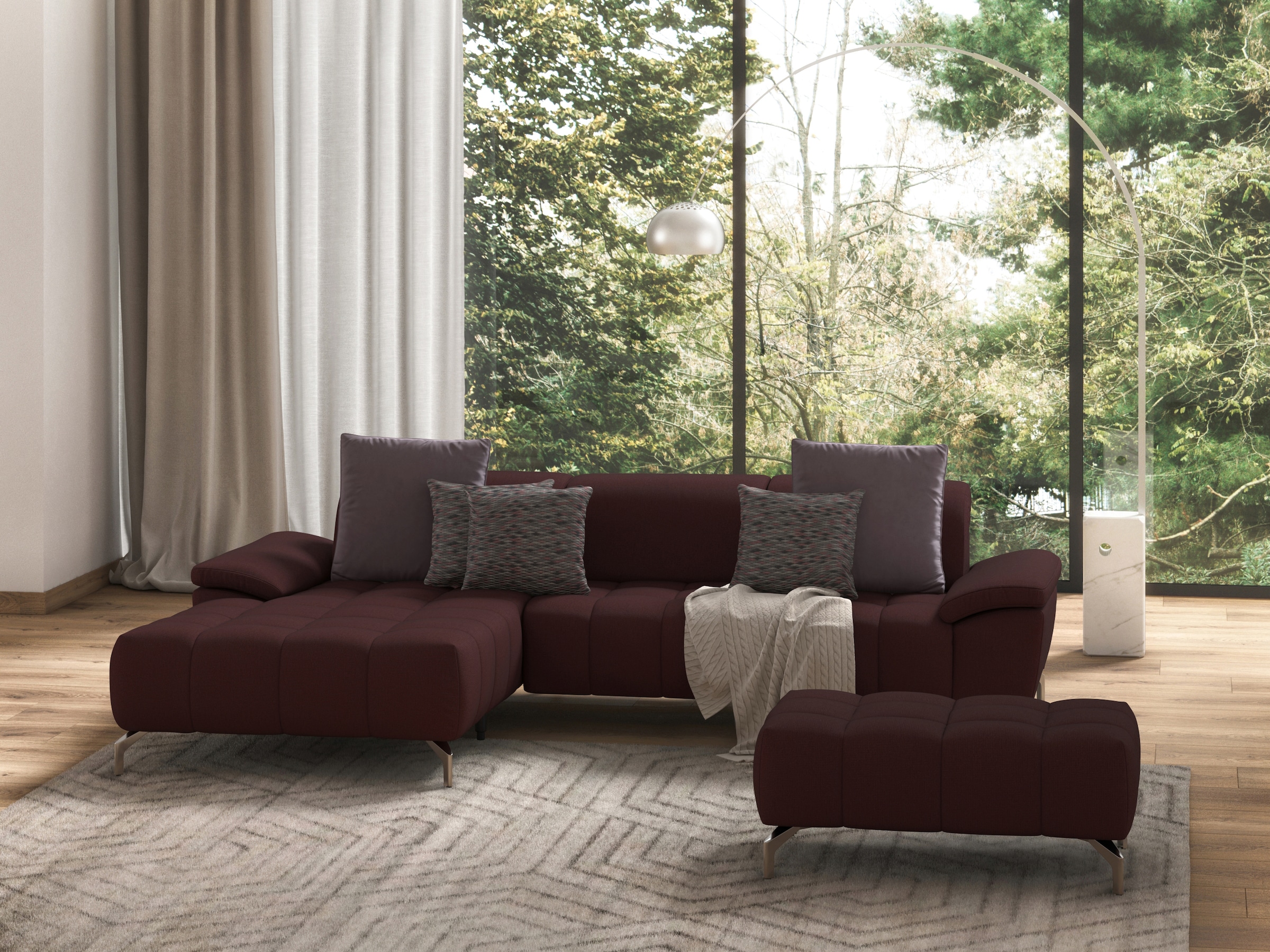 sit&more Ecksofa »Cool L-Form«, wahlweise mit Kopfteilverstellung und Vorzi günstig online kaufen