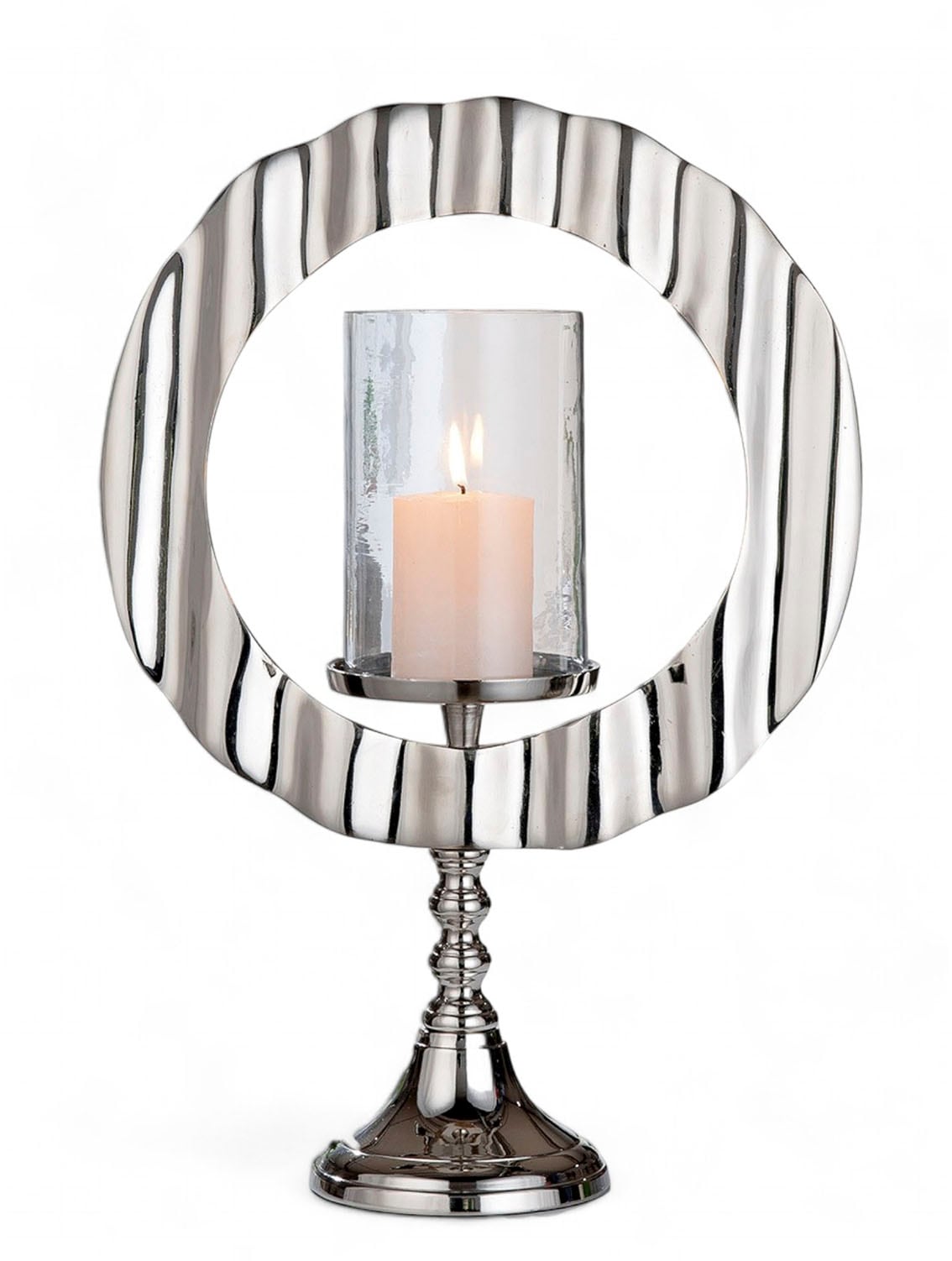 Casablanca by Gilde Windlicht »Kerzenleuchter Circulus silber« günstig online kaufen
