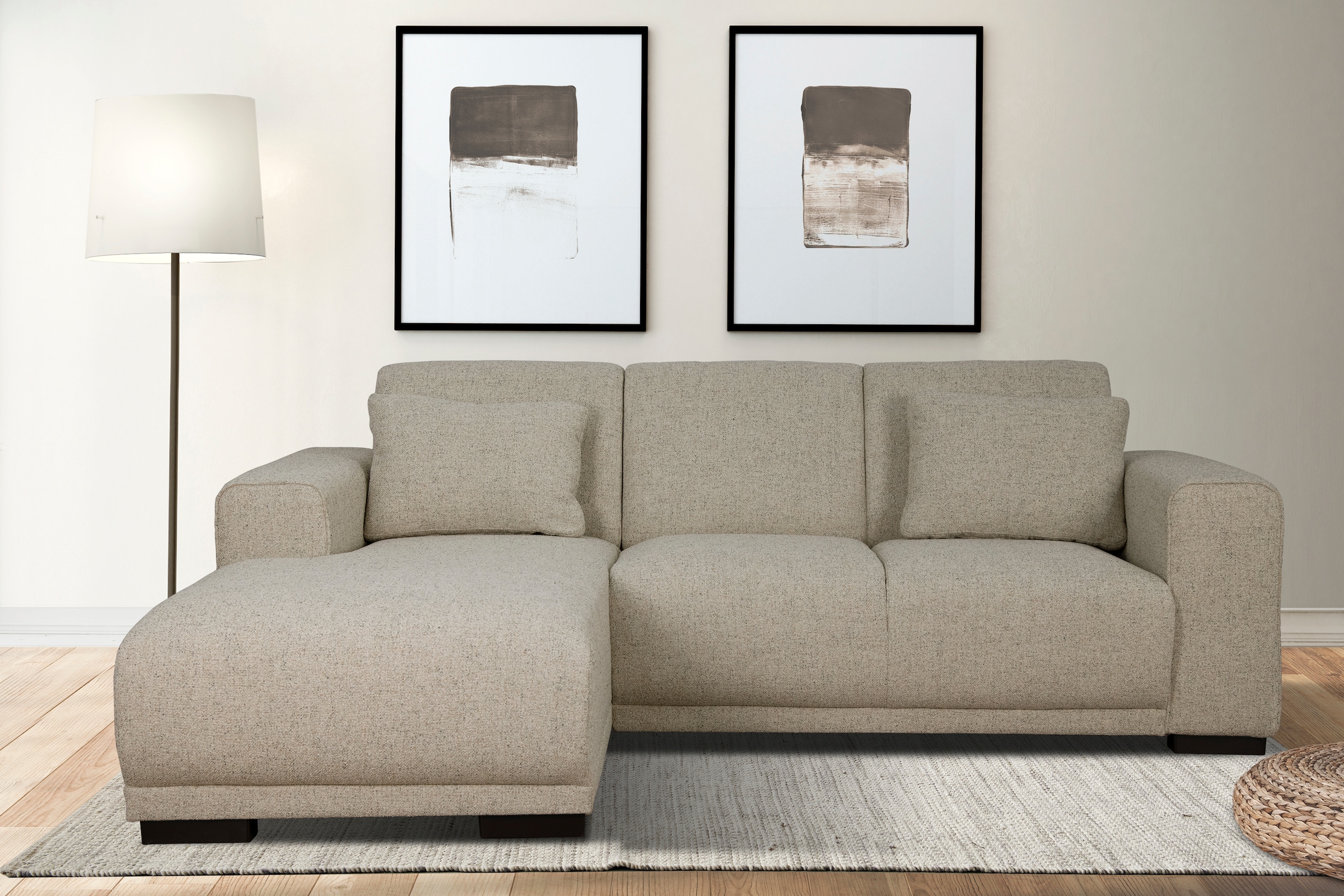 Home affaire Ecksofa "Bornholm incl. 2 Kissen, Stellmaße 234x162 cm L-Form" günstig online kaufen