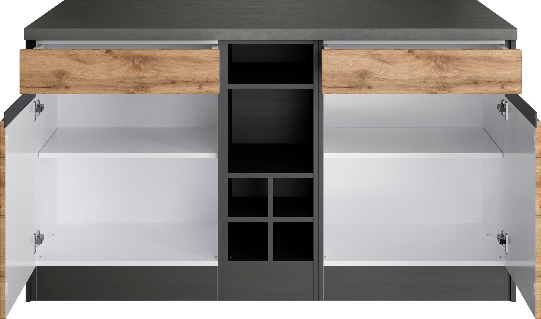 KOCHSTATION Kochinsel »KS-Riesa«, Breite 153 cm, Tiefe 100 cm, MDF-Fronten