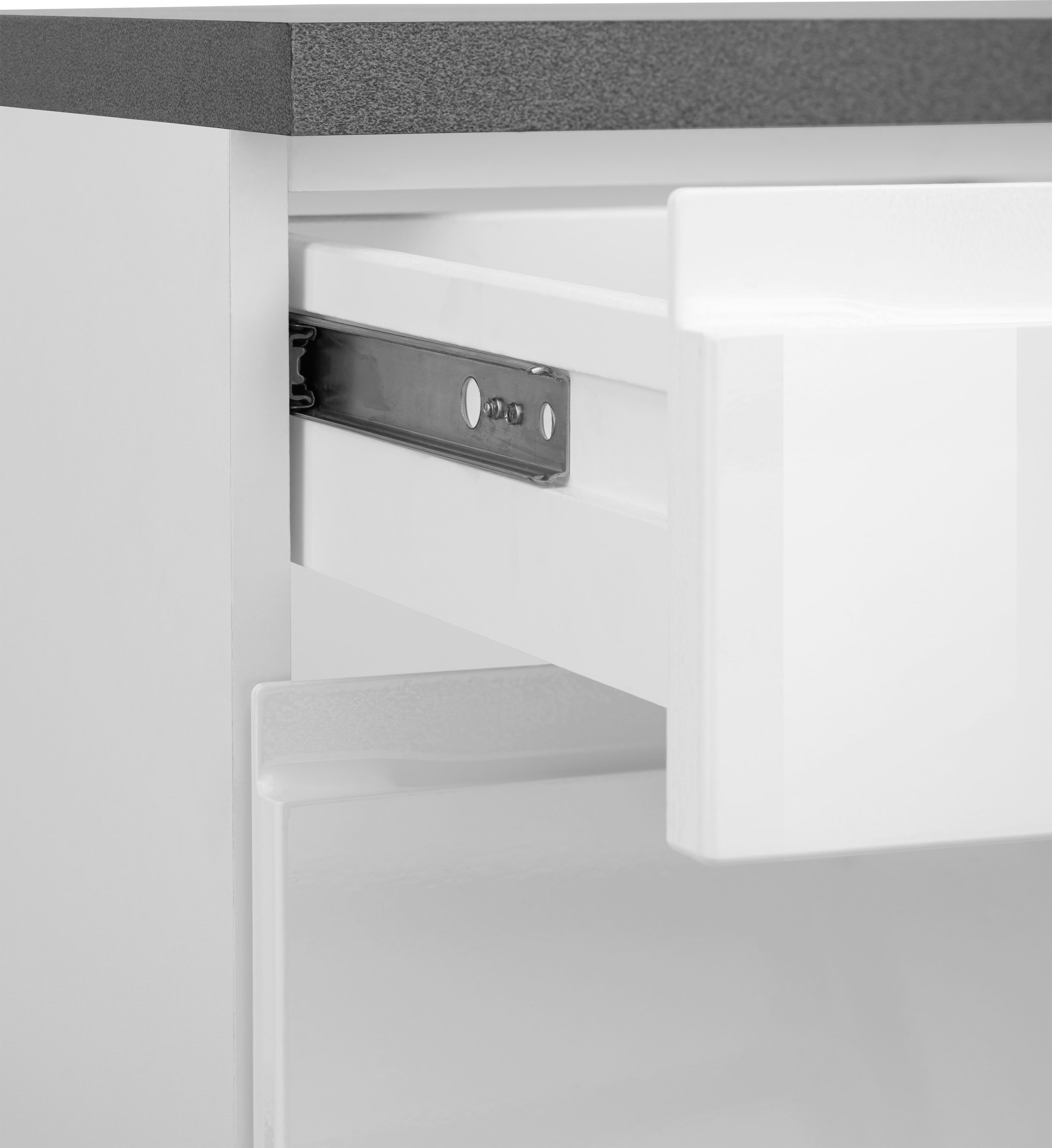 HELD MÖBEL Küchenzeile »Virginia«, Breite 390 cm, mit Glaskeramik-oder Induktionskochfeld