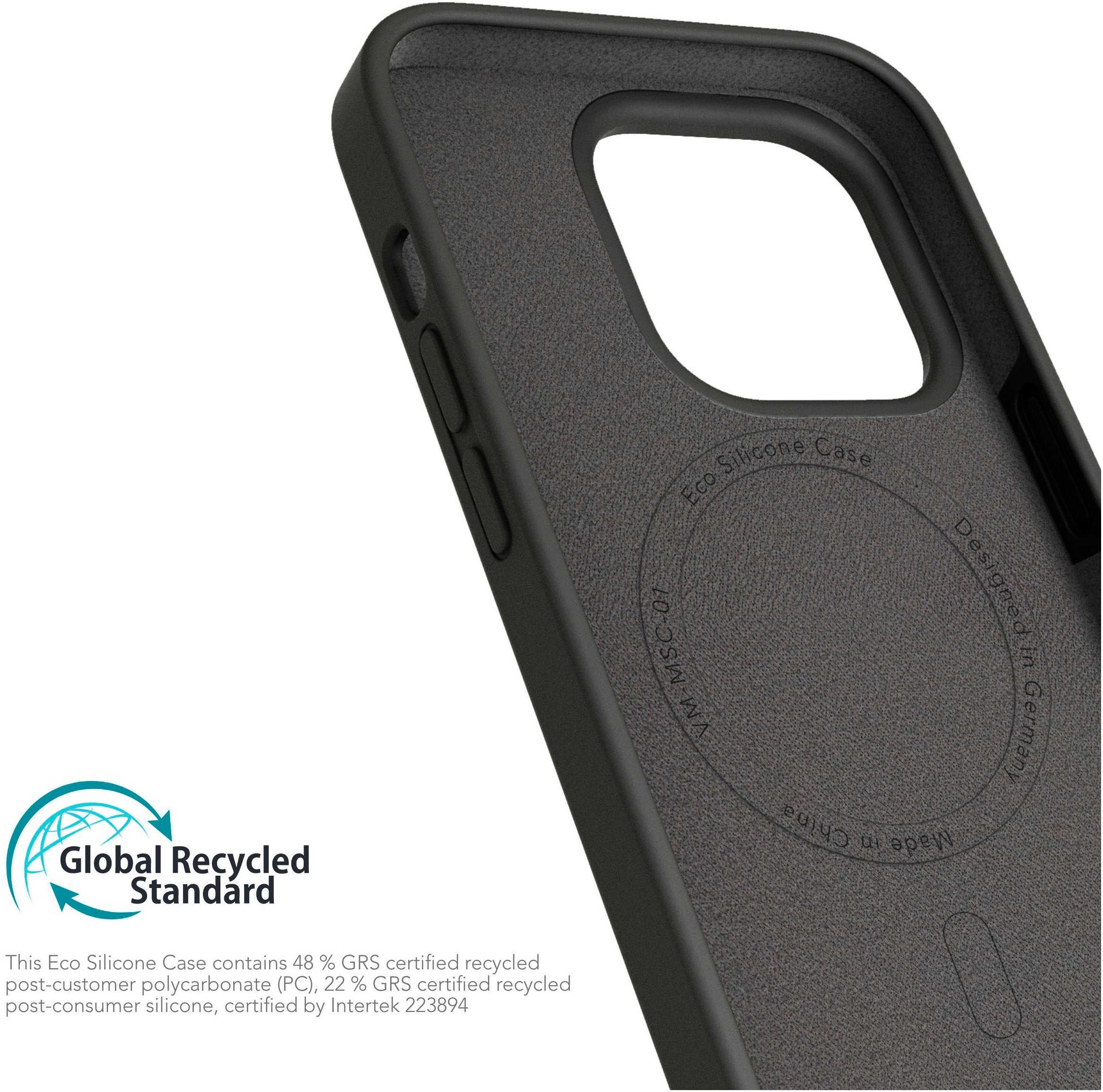 VONMÄHLEN Smartphone-Hülle »iPhone 13 Pro Max, Eco Silicone Case - Black«
