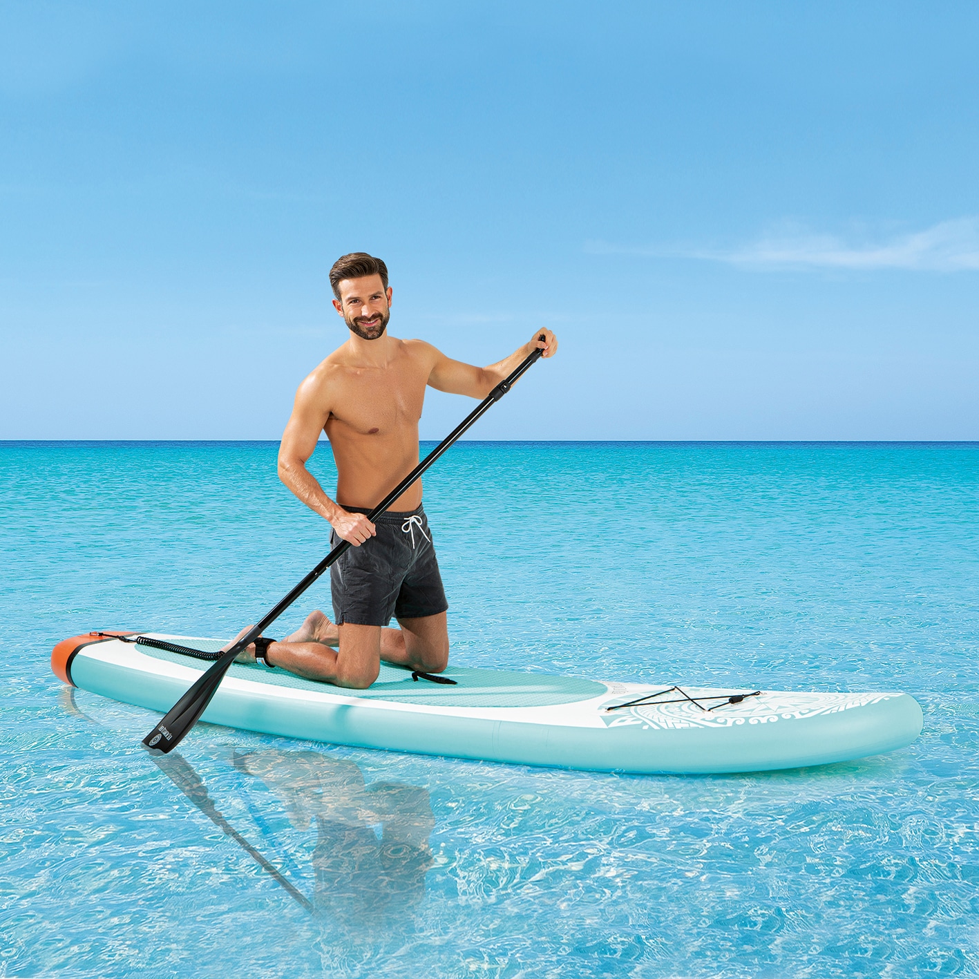 Paddle-Board Transportrucksack) mit 7 tlg., EASYmaxx online Inflatable (Spar-Set, »MAXXMEE Paddel, Pumpe weiß/blau«, 2020 SUP-Board Stand-Up kaufen und
