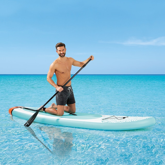 mit »MAXXMEE kaufen 7 und (Spar-Set, Stand-Up 2020 Transportrucksack) EASYmaxx Paddle-Board SUP-Board Pumpe online weiß/blau«, Inflatable Paddel, tlg.,