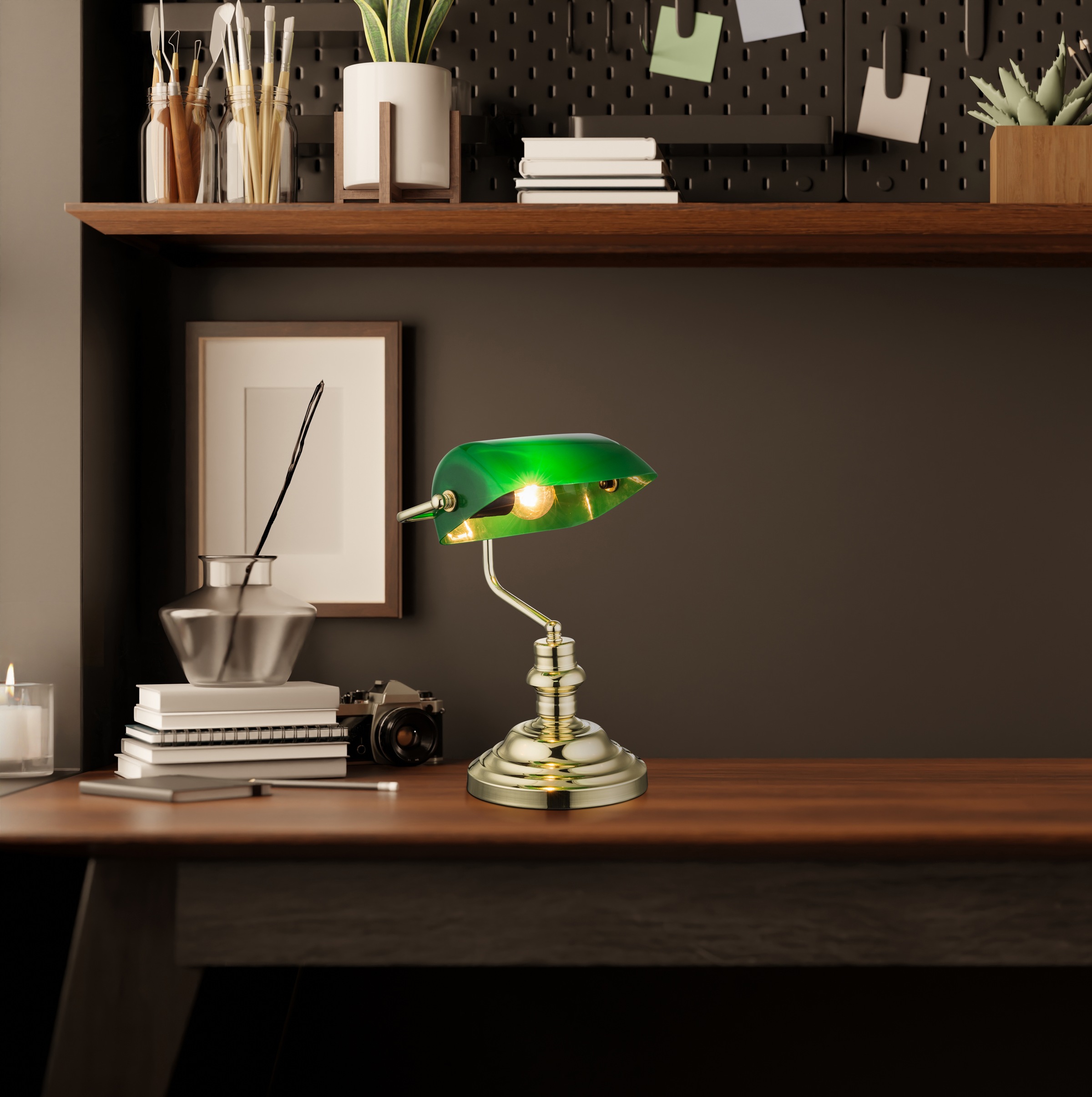 GLOBO LIGHTING LED Tischleuchte »ANTIQUE«, 1 flammig, Leuchtmittel E27   oh günstig online kaufen