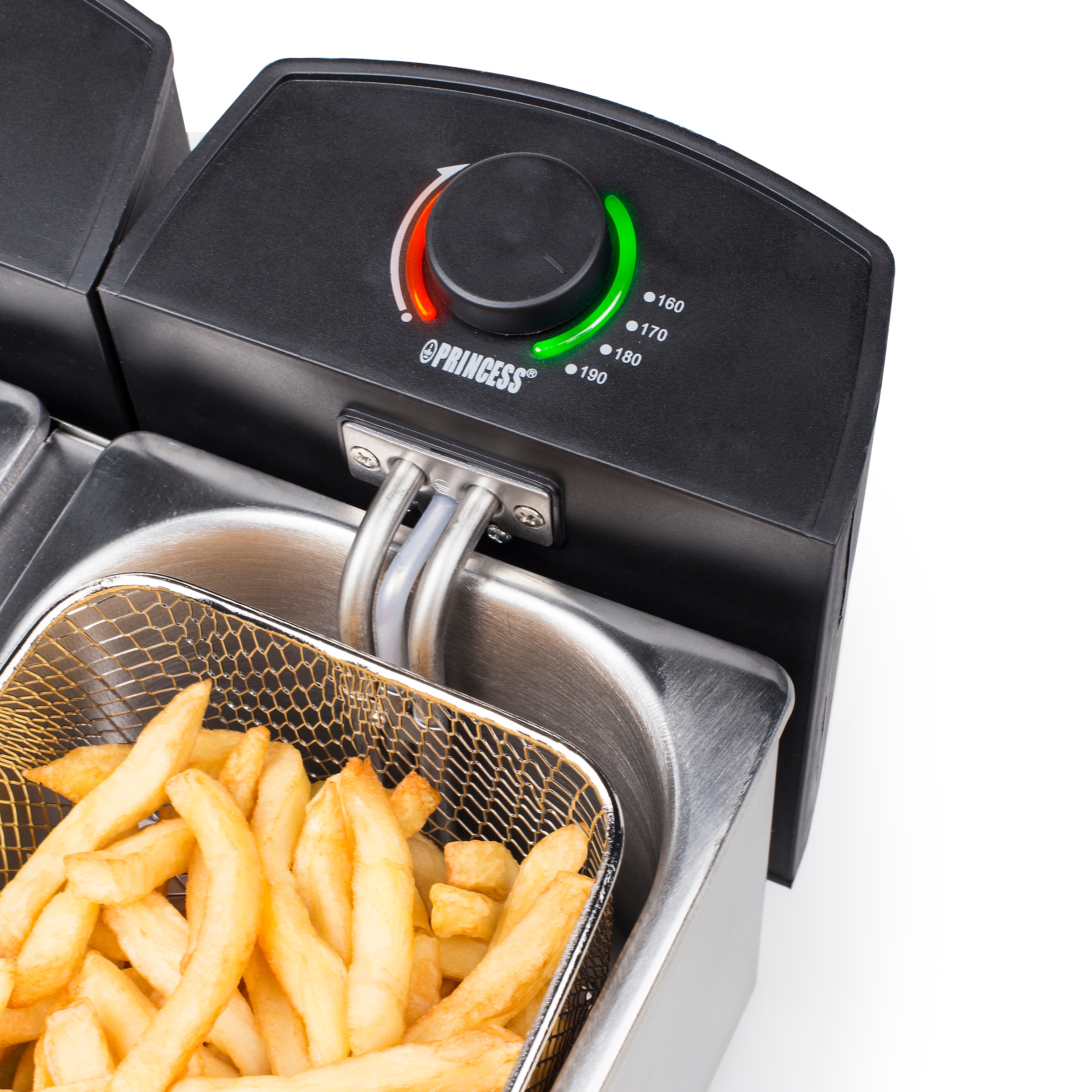 PRINCESS Fritteuse »183123«, 3600 W, Doppel-Fritteuse, 2 x 3 Liter (2 x 1800 Watt) mit Kaltzonenfunktion