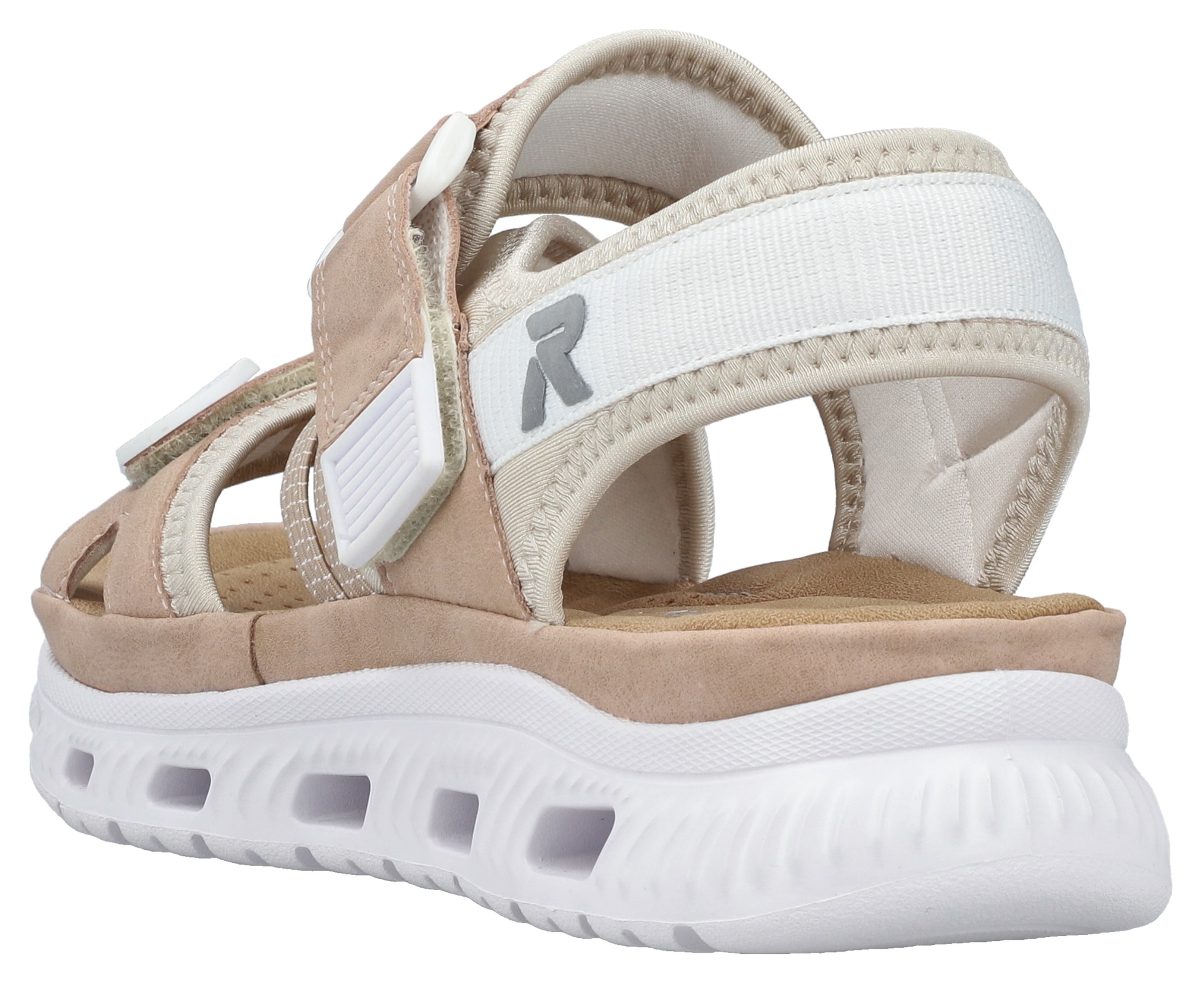 RIEKER Sport Trekkingsandale, Outdoorsandale, Sommerschuh, Sandale mit praktischen Klettverschlüssen