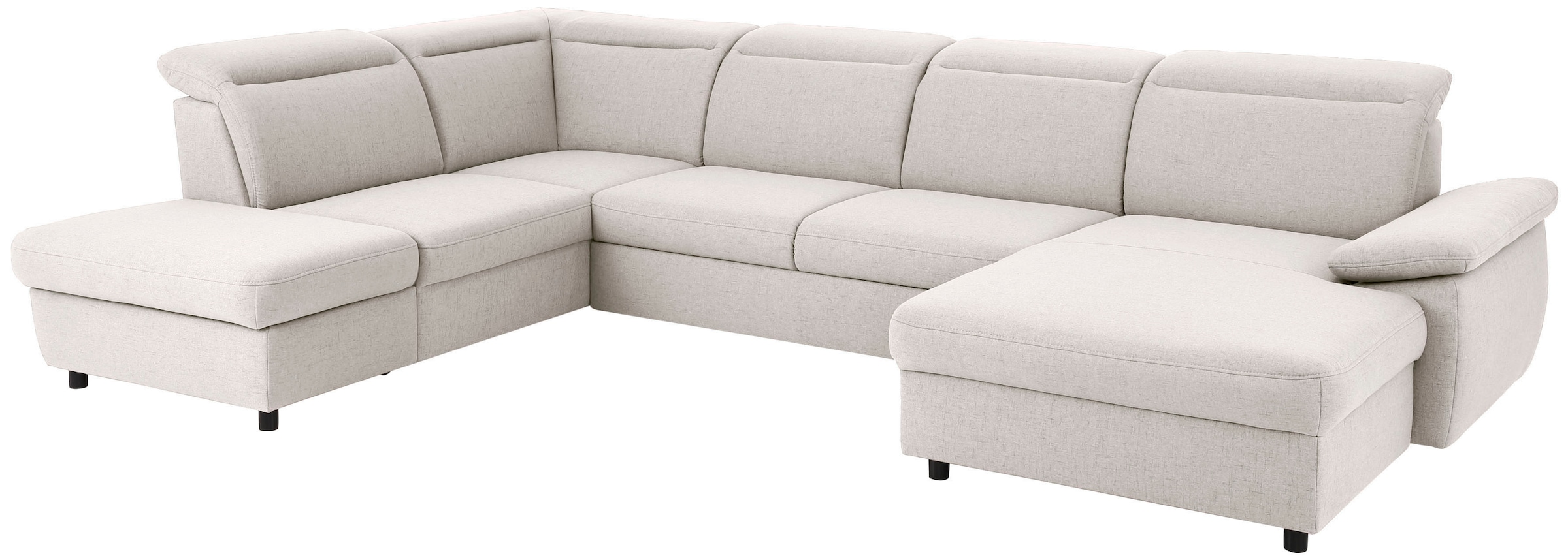 Home affaire Wohnlandschaft »Mauritius U-Form« mit Kopfteil- und Armlehnverstellung, wahlweise mit Bettfunktion