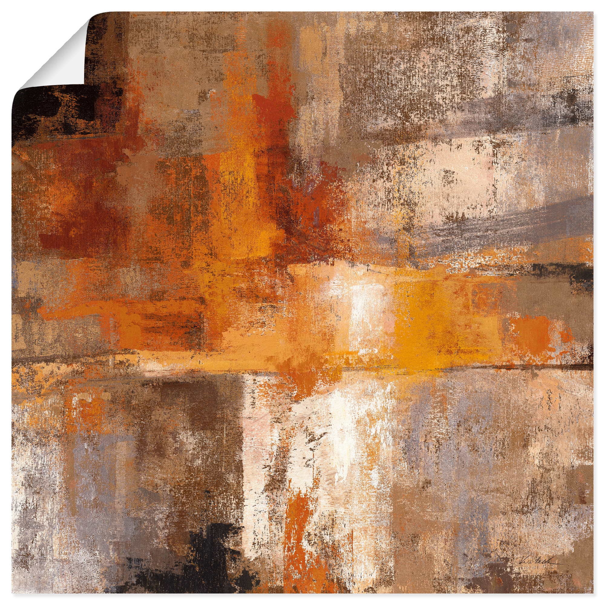 Artland Wandbild »Silber und Bernstein Ernte« Gegenstandslos 1 Stk. tlg. al günstig online kaufen