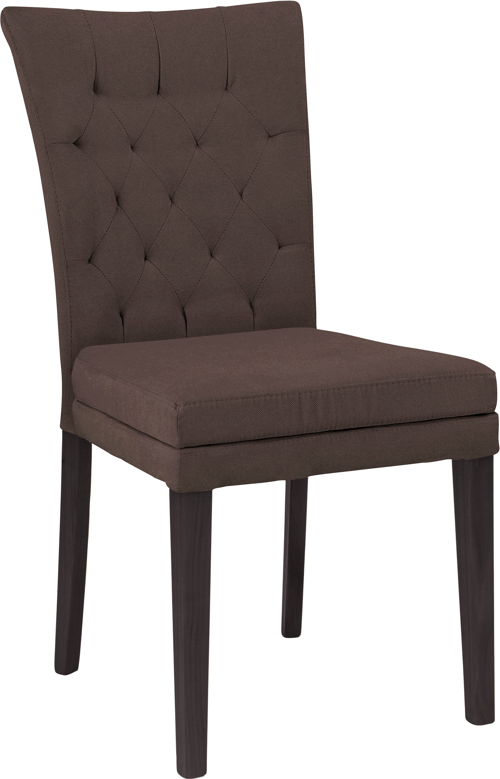 Home affaire 4-Fußstuhl »Colorado«, (Set), 2 St., Luxus-Microfaser, Beine aus Buche, wengefarben lackiert, Im 2er, 4er oder 6er-Set