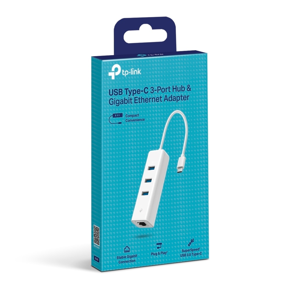 TP-Link Laptop-Dockingstation »UE330C USB Type-C 3-Port Hub & Gigabit Ethernet Adapter«