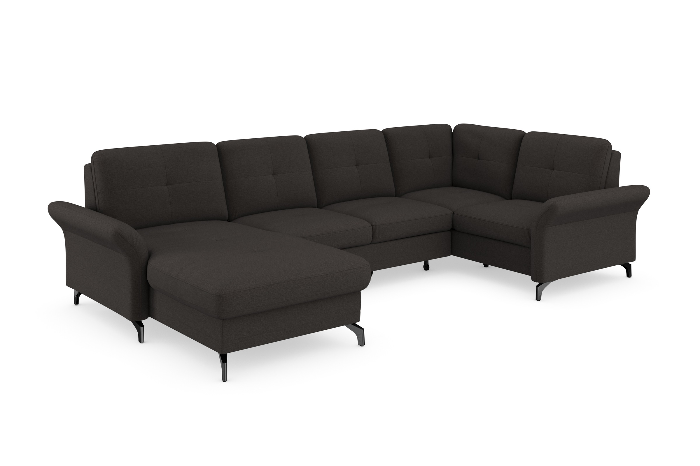 Home affaire Wohnlandschaft »Calando U-Form« wahlweise mit Bettfunktion, Be günstig online kaufen