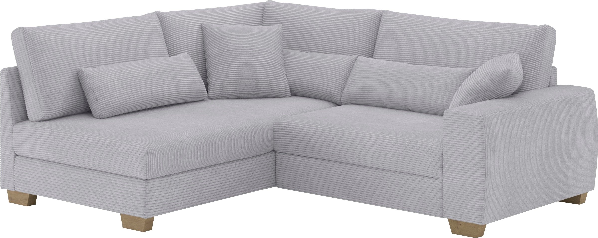 Mr. Couch Ecksofa »Hilla L-Form« Mit Federkern, wahlweise mit Bettfunktion günstig online kaufen