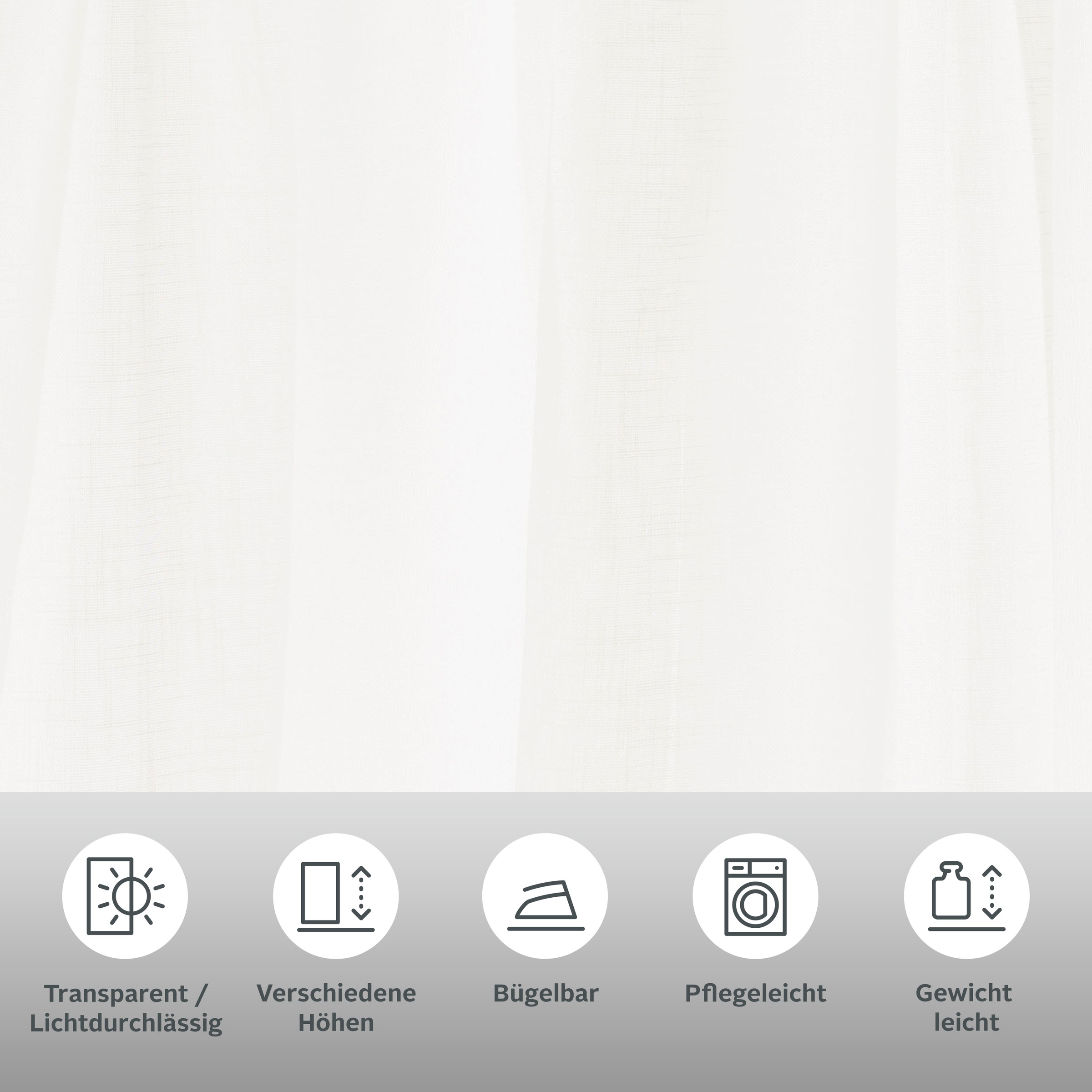 my home Gardine »REGINA« Multifunktionsband 2 Stk. tlg. Transparent, Leinen günstig online kaufen