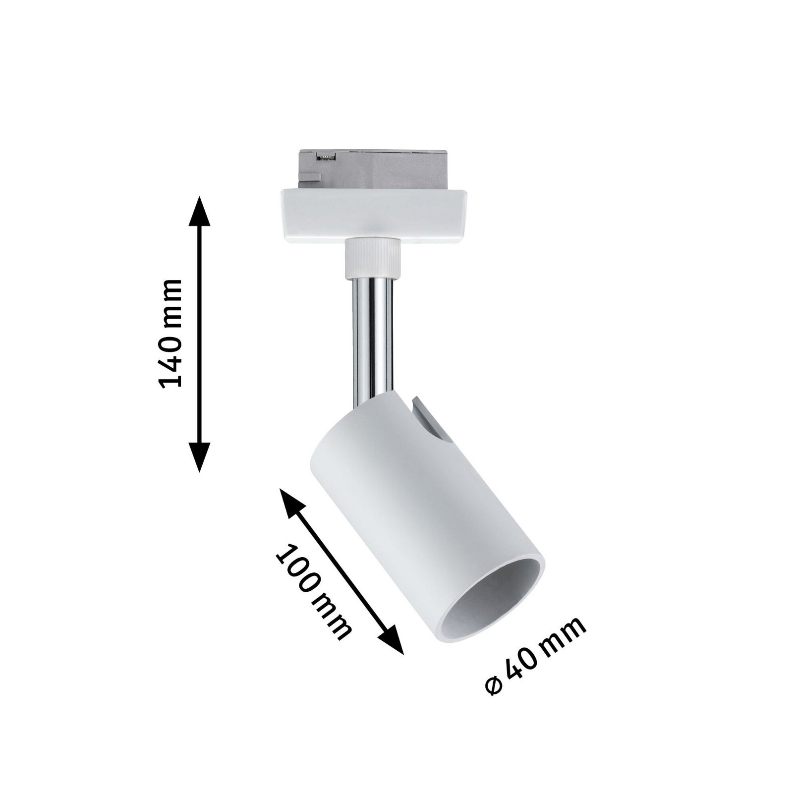 Paulmann Schienensystem-Leuchten »URail Schienenspot Pure I Einzelspot GU10 max. 10W«, dimmbar 230V