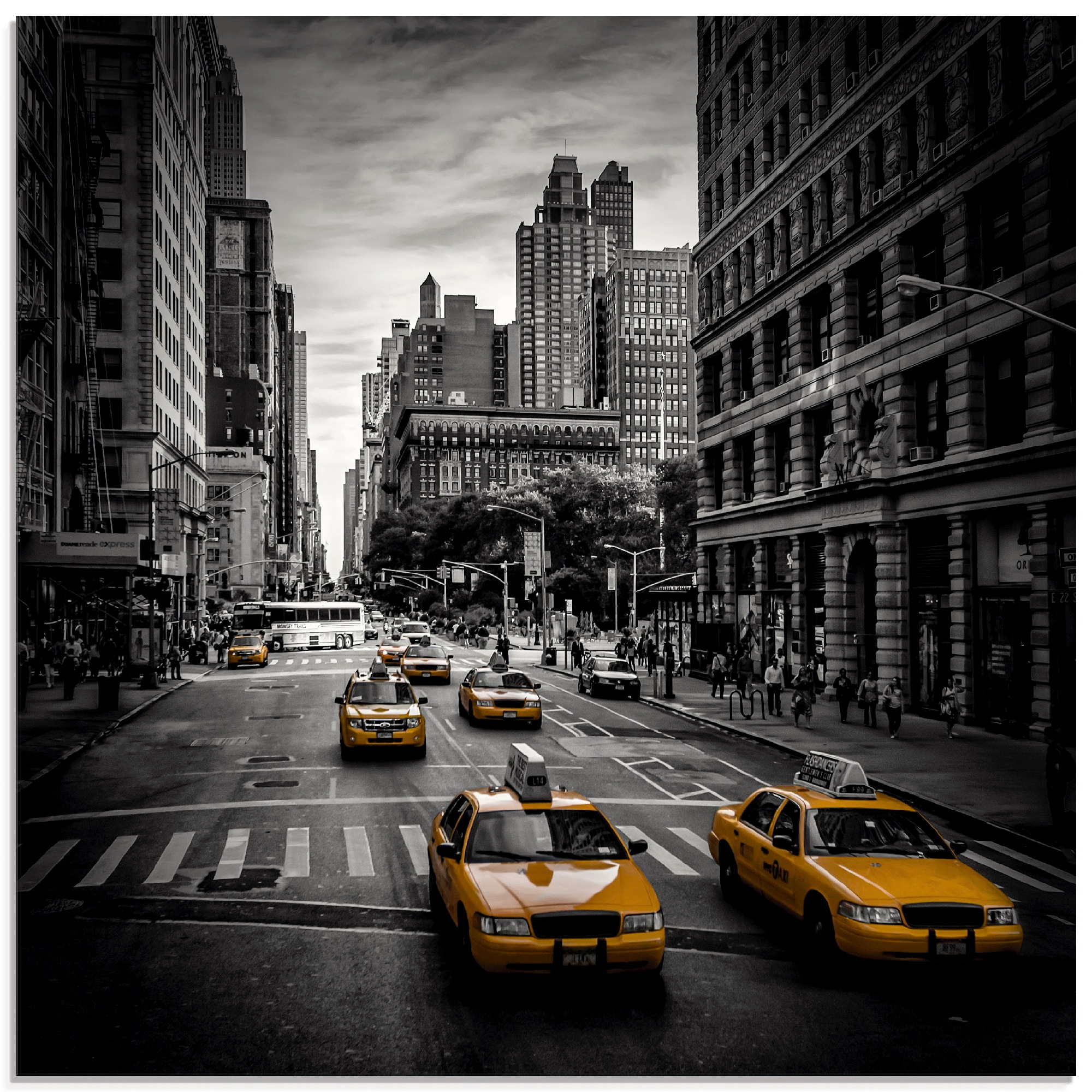 Artland Glasbild »New York City Verkehr 5th Avenue«, Amerika, (1 St.), in v günstig online kaufen