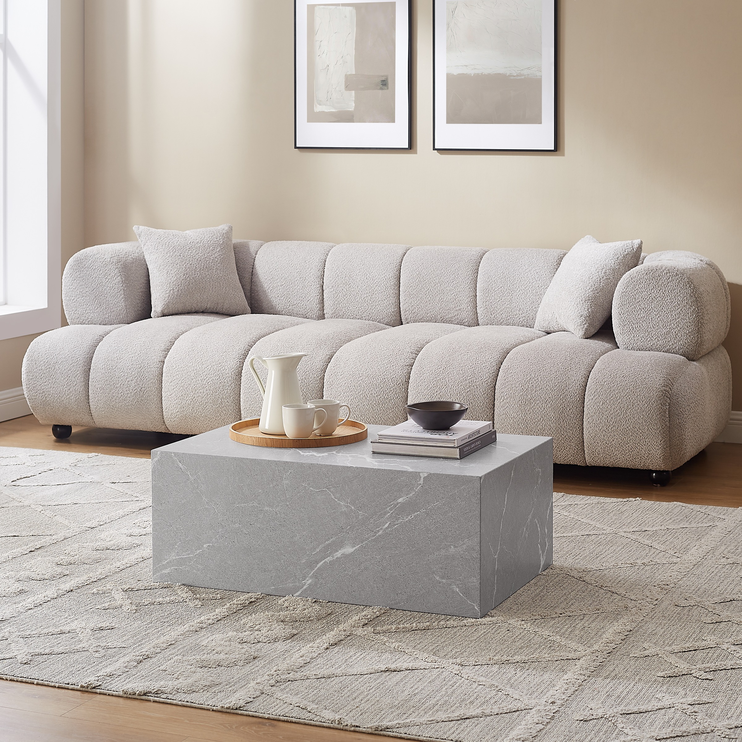 SalesFever Couchtisch »Almeria Beistelltisch B/T 90/60 cm«, rechteckig 90x6 günstig online kaufen