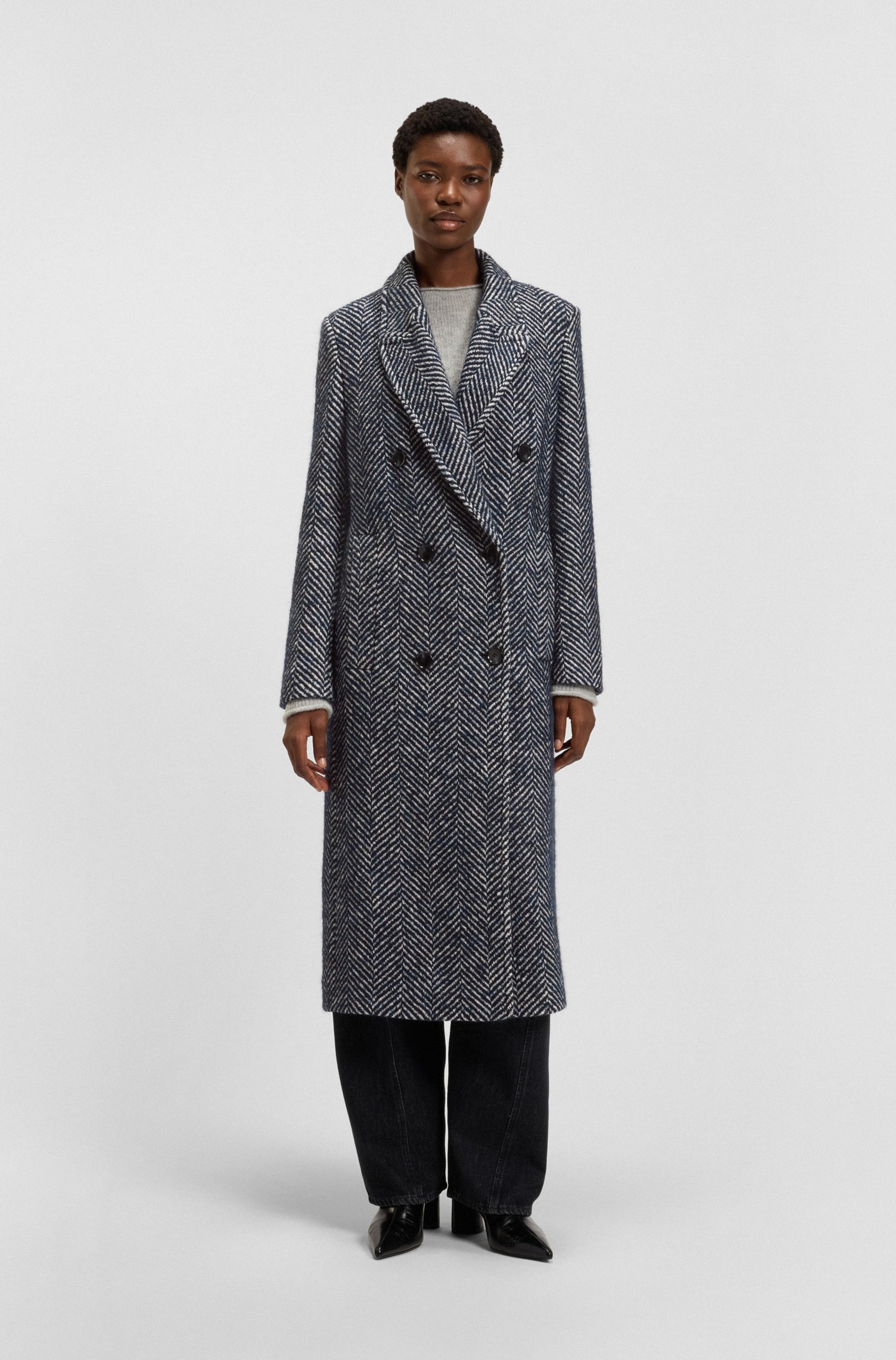 BOSS ORANGE Langmantel »Covalli Premium Damenmode« mit zweireihiger Knopfleiste, Regular Fit Open Miscellaneous 960 42 42 Langer Mantel von BOSS...