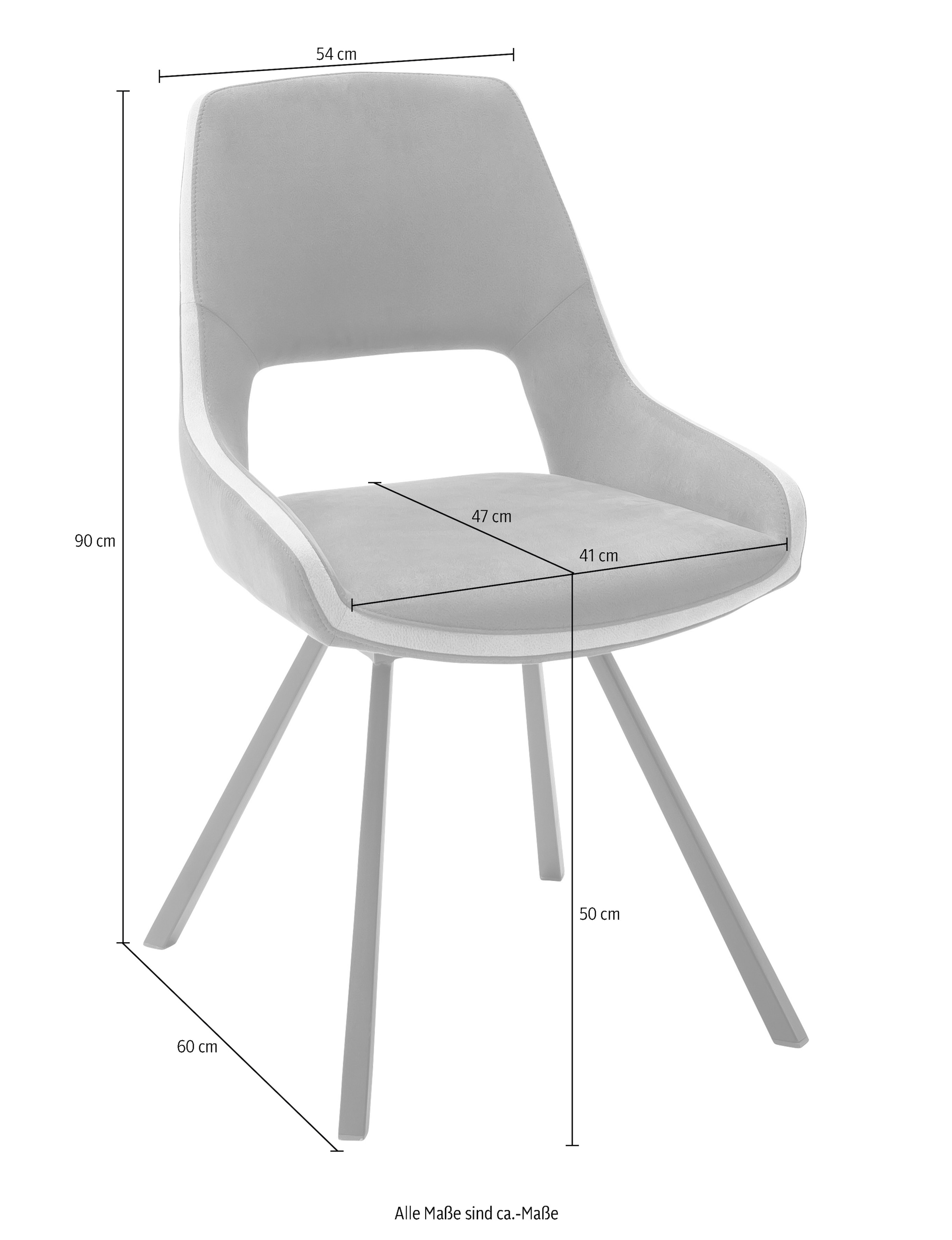 MCA furniture Esszimmerstuhl »Bayonne«, (Set), 2 St., 2er Set, Stuhl 180°drehbar, belastbar bis 120 kg, Sitzhöhe ca. 50 cm