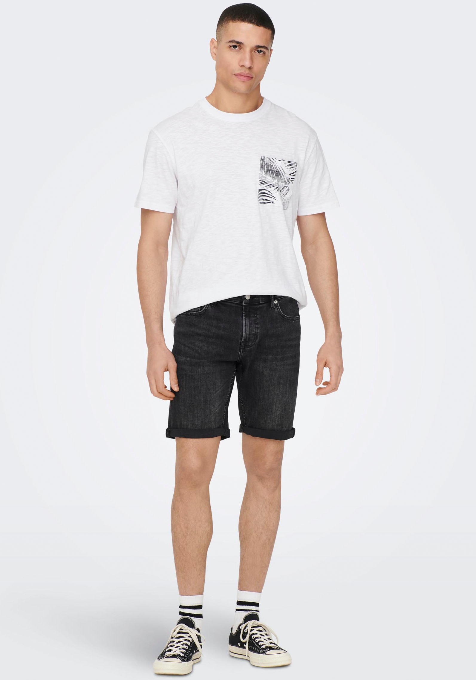 4. Bild von ONLY & SONS Jeansshorts »ONSPLY LIGHT BLUE 5189 SHORTS DNM NOOS«