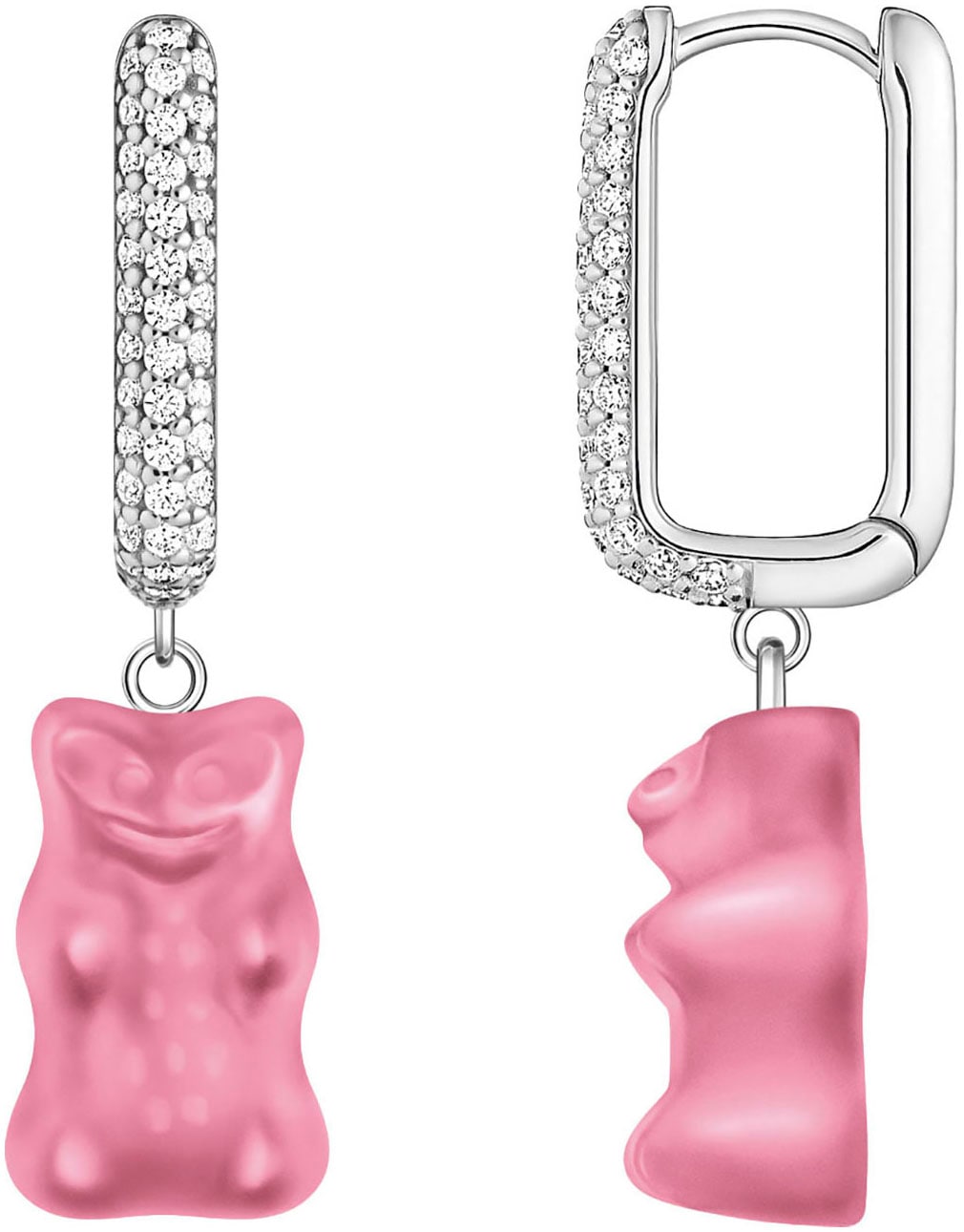 THOMAS SABO Single-Creole »THOMAS SABO x HARIBO Schmuck: Große Einzel-Creole mit Goldbär« mit Kristallglas, Zirkonia (synth.)