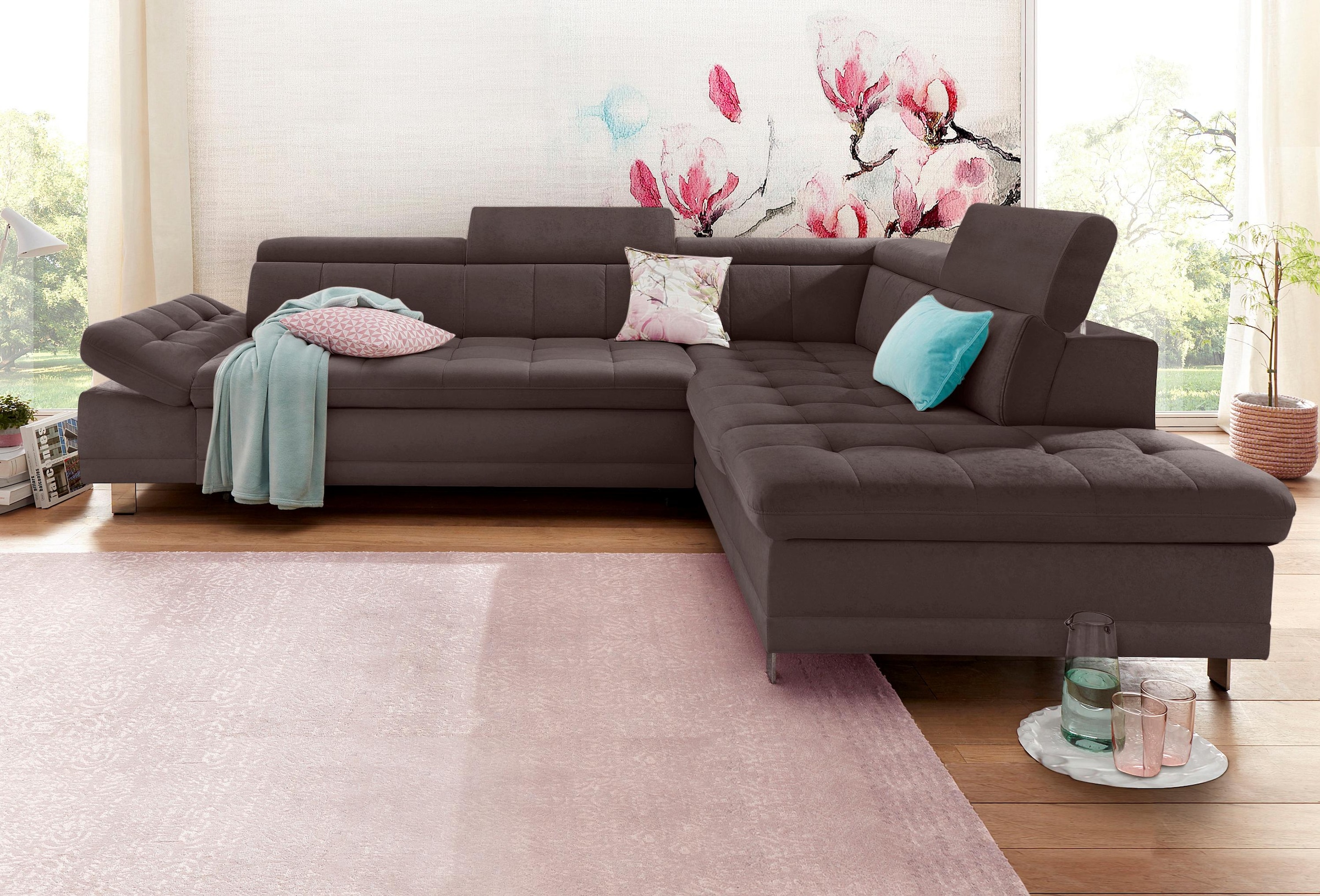sit&more Ecksofa »Limit L-Form«, wahlweise mit Bettfunktion und Bettkasten günstig online kaufen