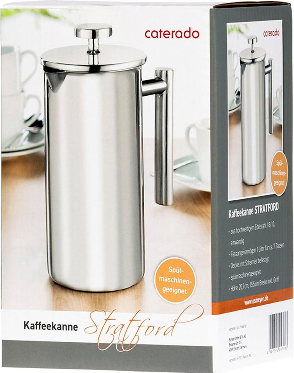 Esmeyer Kaffeekanne »STRATFORD«, 1 l, Inhalt 1 Liter für ca. 7 Tassen