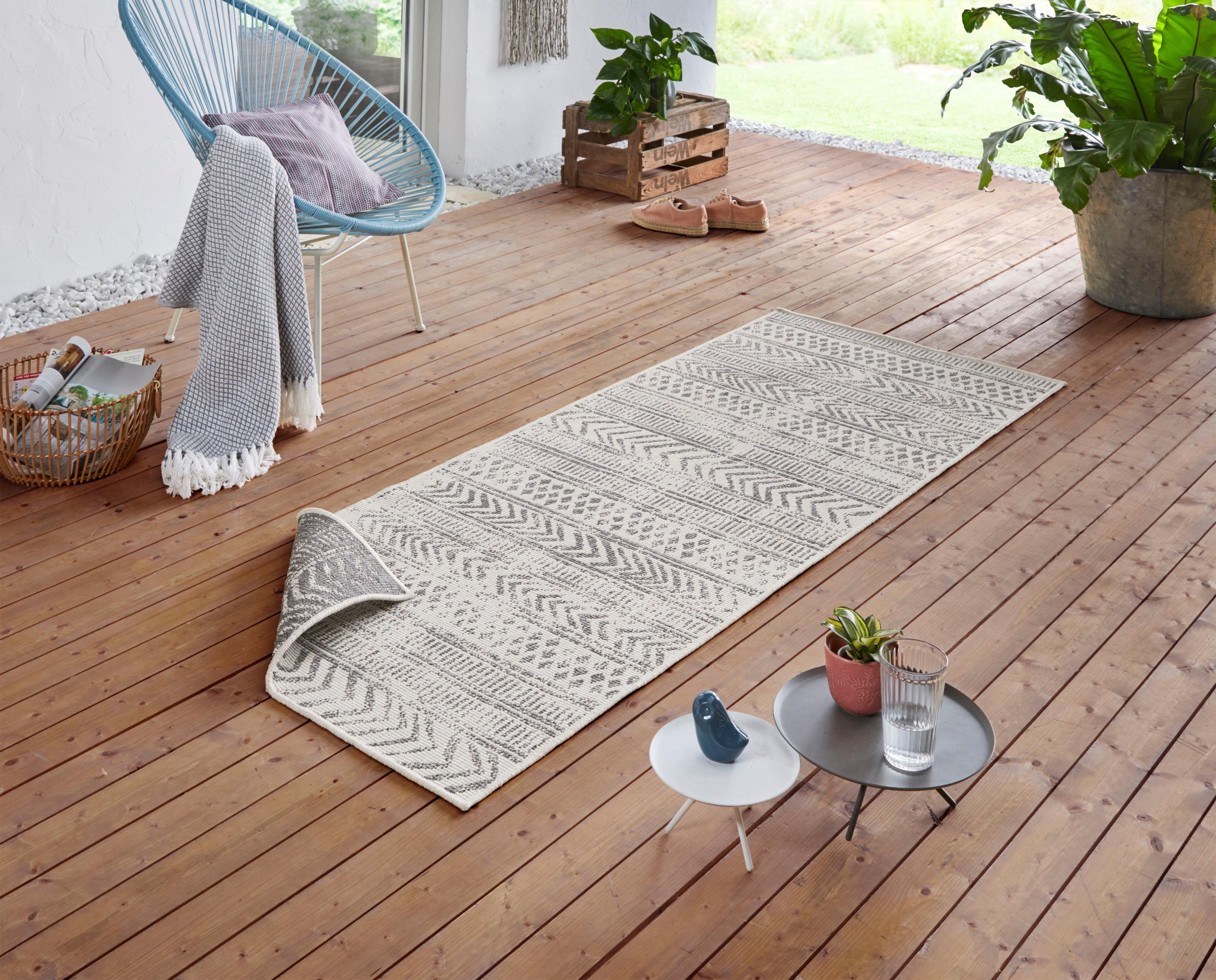 NORTHRUGS Teppich »BIRI Wendeteppich«, rechteckig, 5 mm Höhe, In-& Outdoor, günstig online kaufen