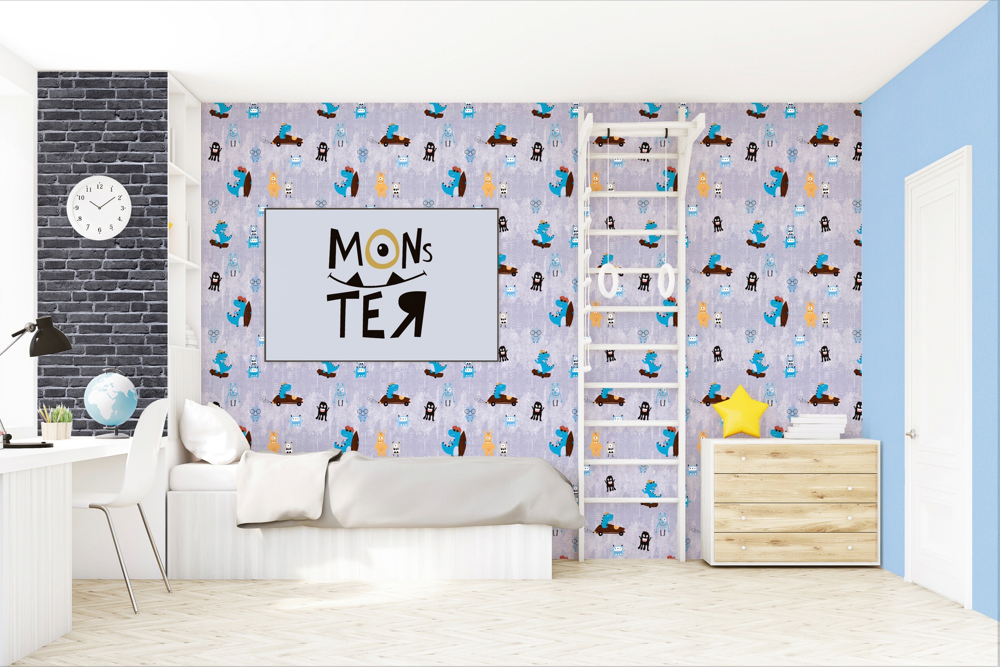 A.S. Création Vliestapete »Little Love«, Motiv-abstrakt-naturalistisch, Kindertapete Tapete Dinosaurier Tapeten Kinderzimmer Design Wandtapete