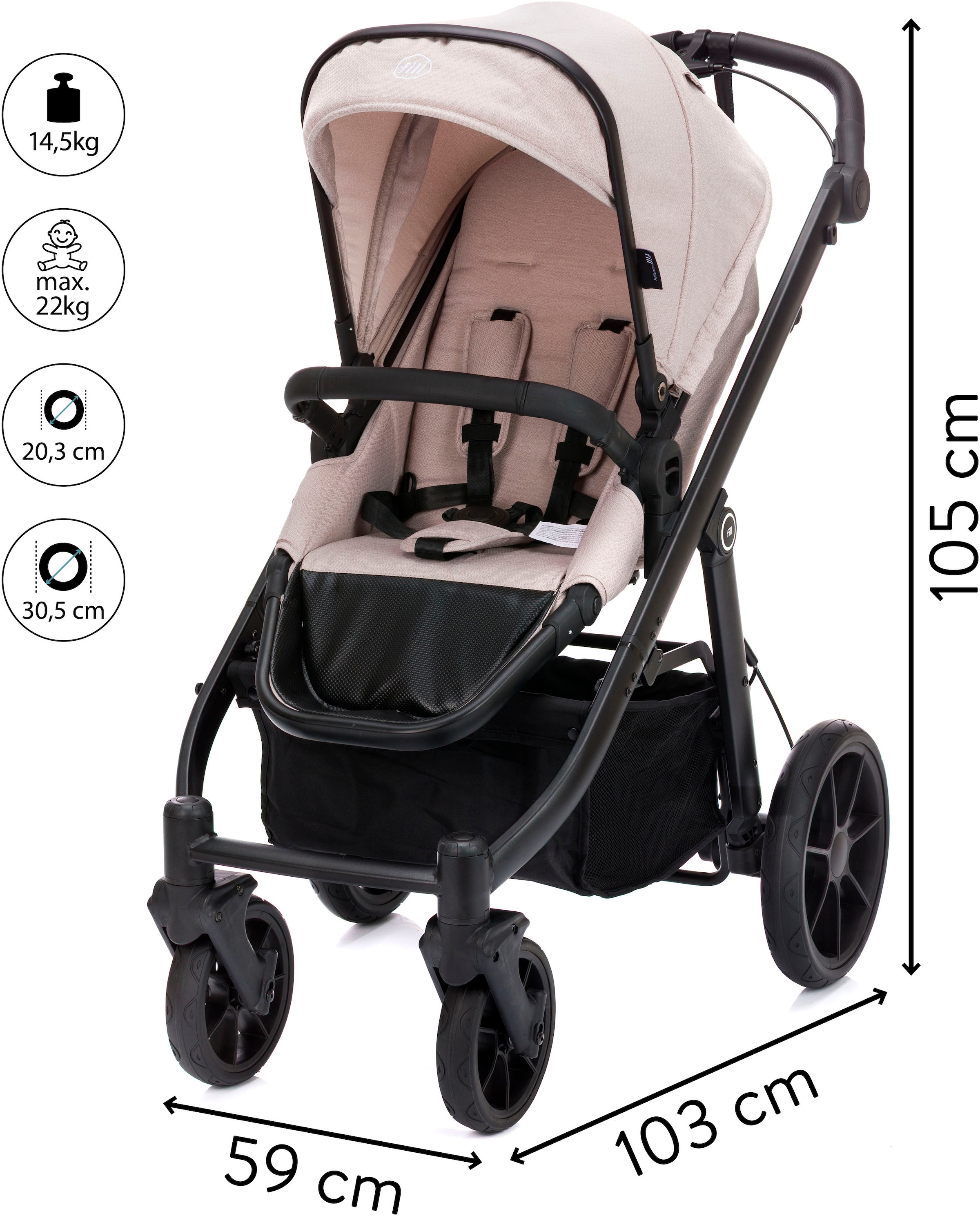 Fillikid Kinder-Buggy »Fill Voyager« 22 kg