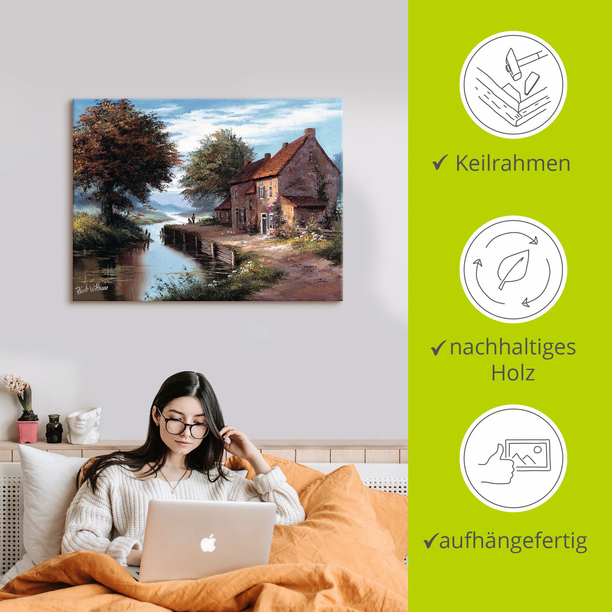 Artland Wandbild »Früher Morgen«, Gewässer, (1 St.), als Leinwandbild, Poster in verschied. Größen
