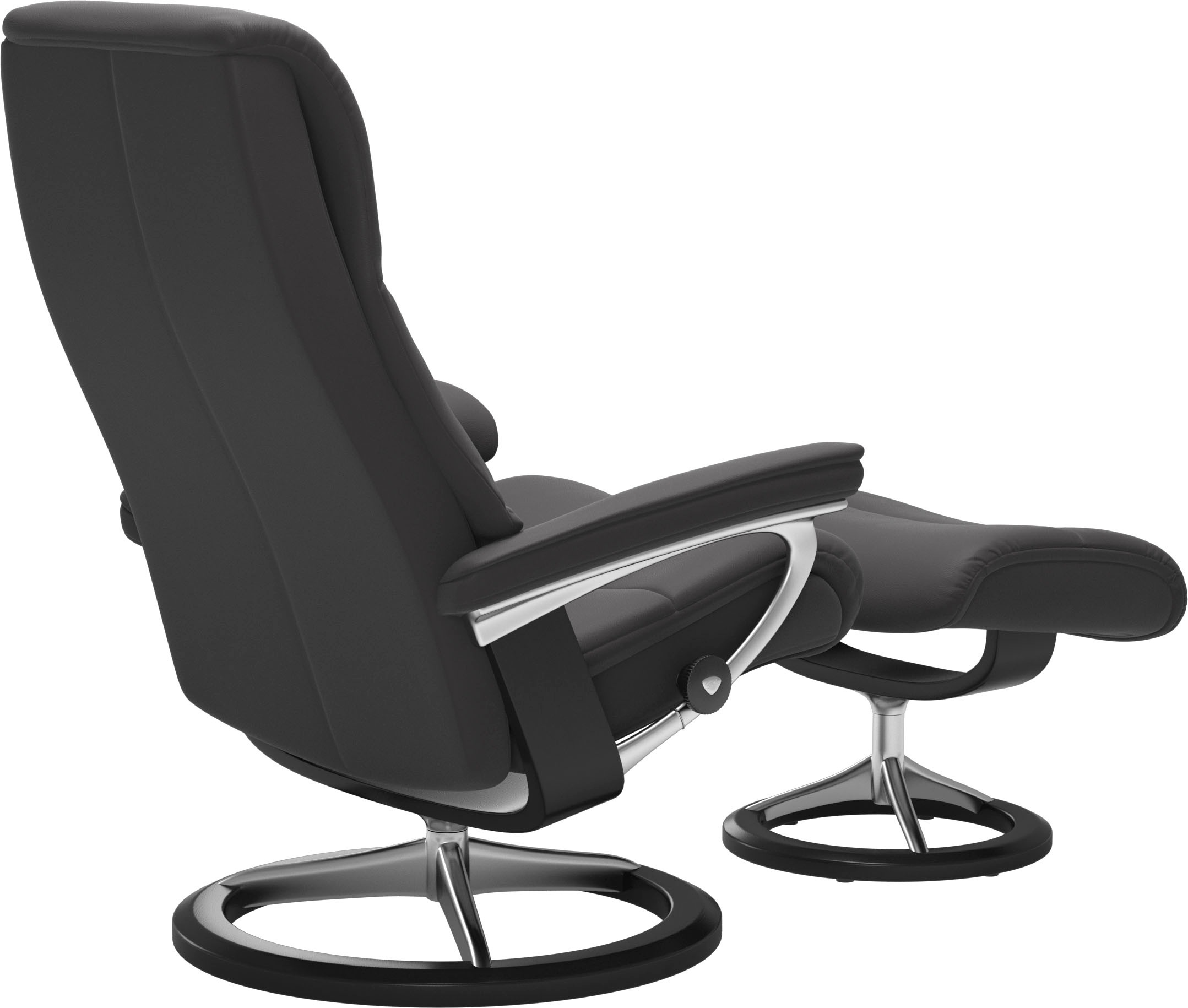 Stressless® Relaxsessel »View«, (Set, Relaxsessel mit Hocker), mit Signature Base, Größe S,Gestell Schwarz