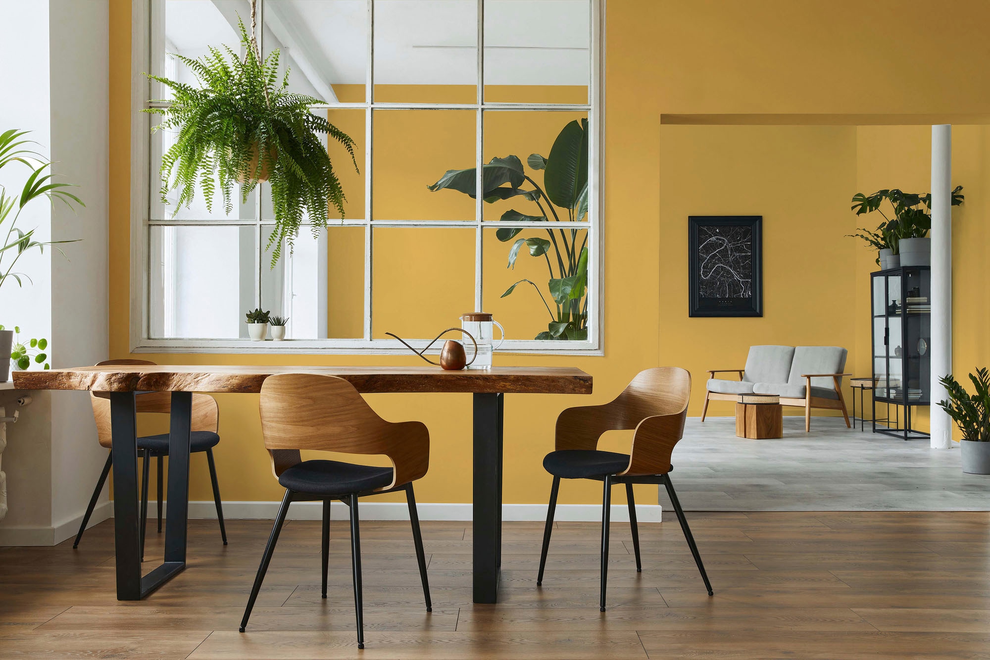 A.S. Création Wandfarbe »Premium Innenwandfarbe PURO Tuchmatt sunny yellow« ideal für Wohnzimmer, Schlafzimmer, Flur und Küche, Farbwelt Gelb